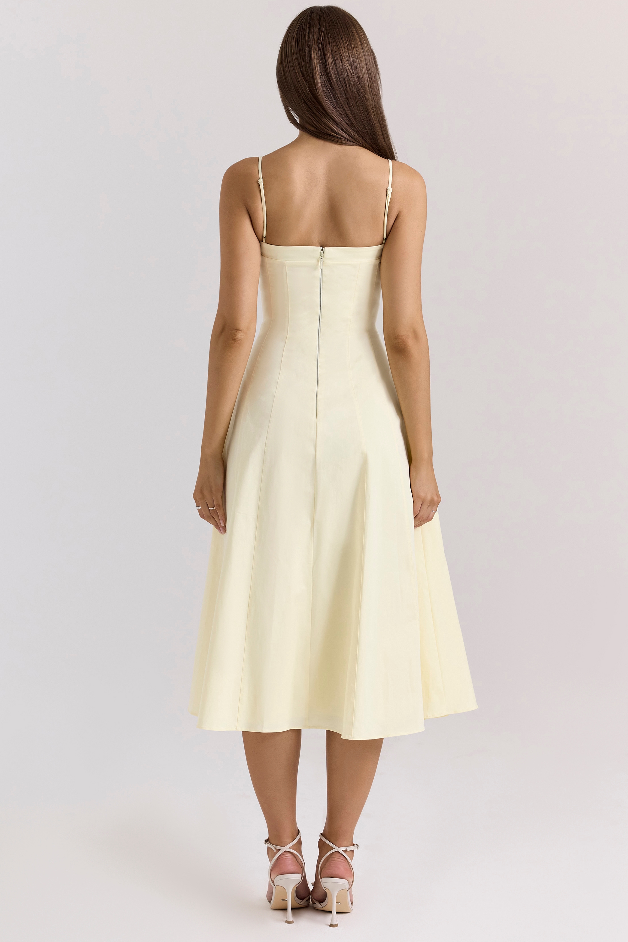 Dolly  Lemon Stretch Cotton A-Line Midi Sundress — image 7