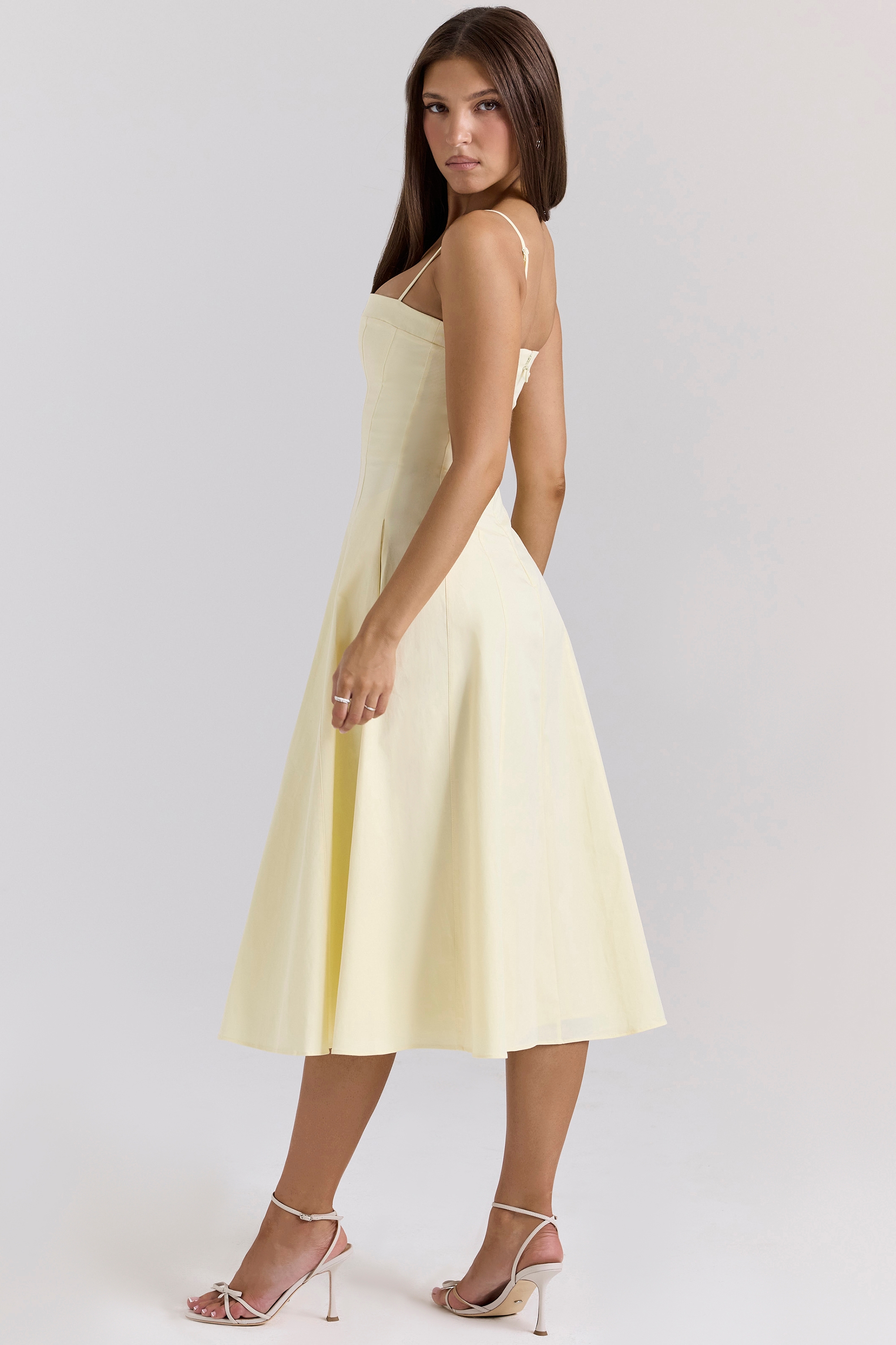 Dolly  Lemon Stretch Cotton A-Line Midi Sundress — image 6