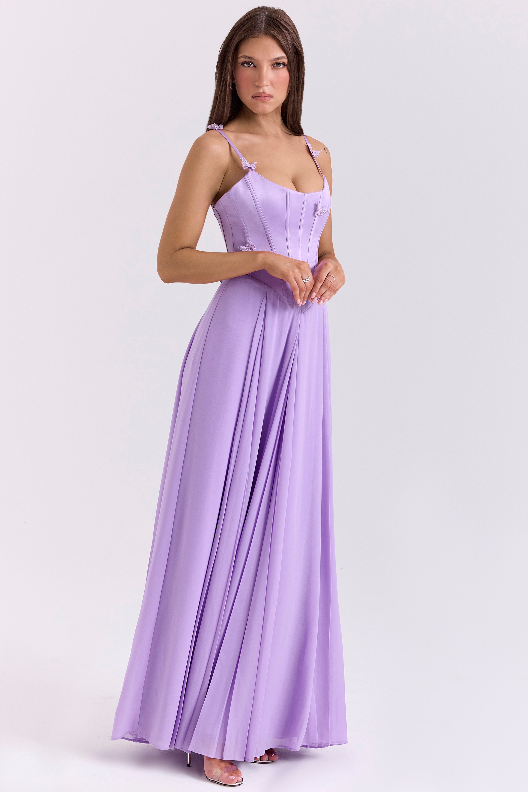 Pascha  Orchid Butterfly Corset Maxi Dress — image 7