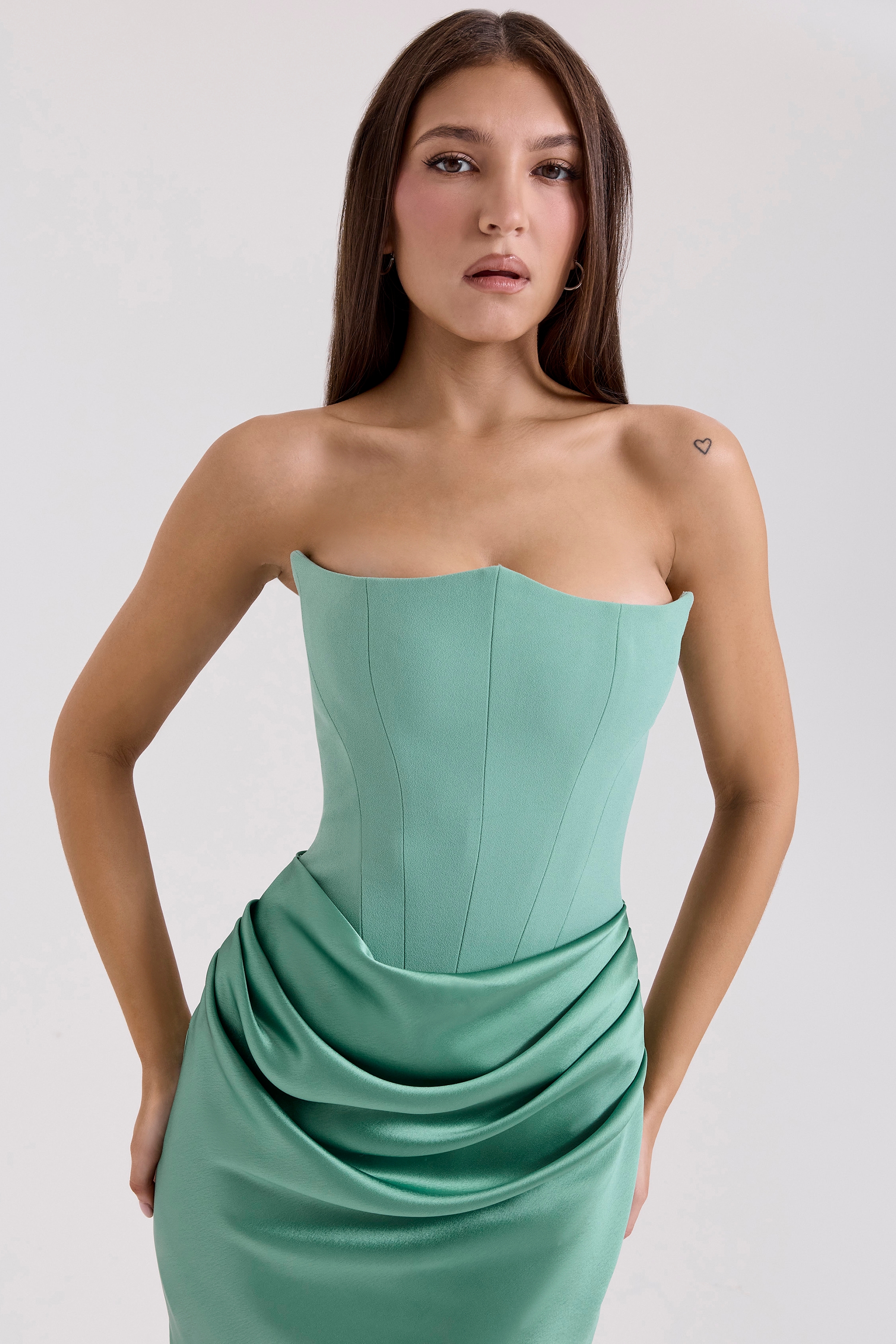 Persephone  Jade Strapless Corset Maxi Dress — image 5