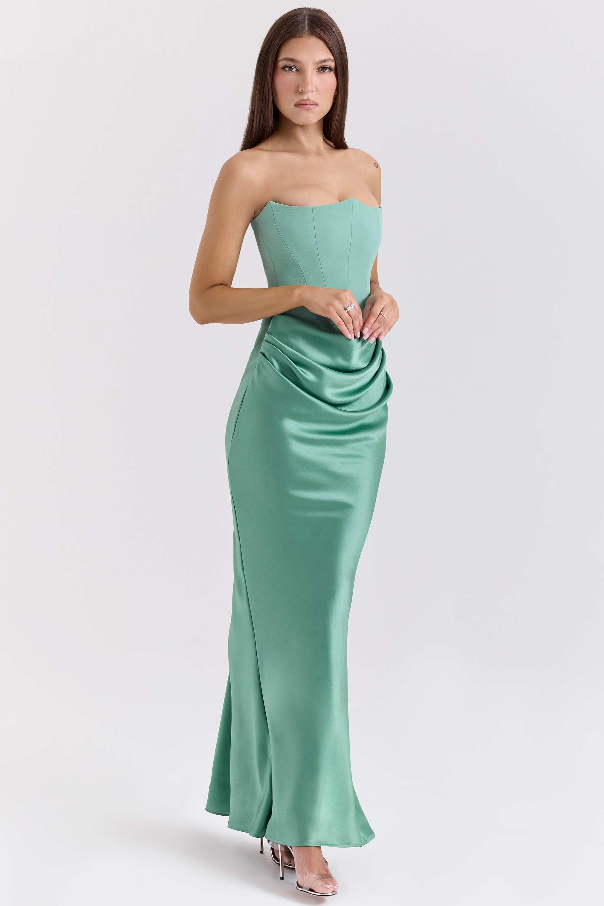 Persephone  Jade Strapless Corset Maxi Dress — image 6