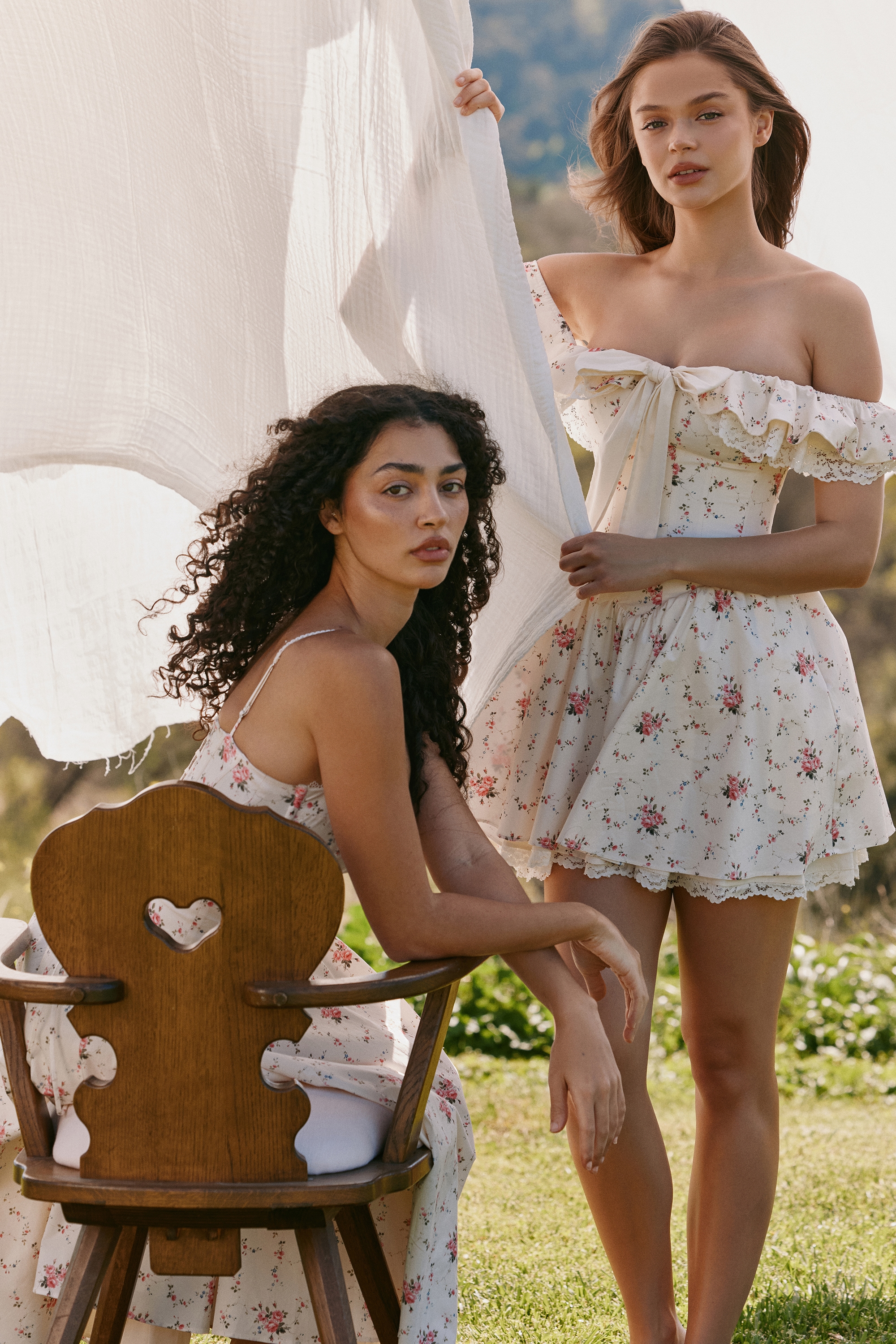 Jaide  Stretch Cotton Floral Print Off Shoulder Corset Mini Dress — image 9