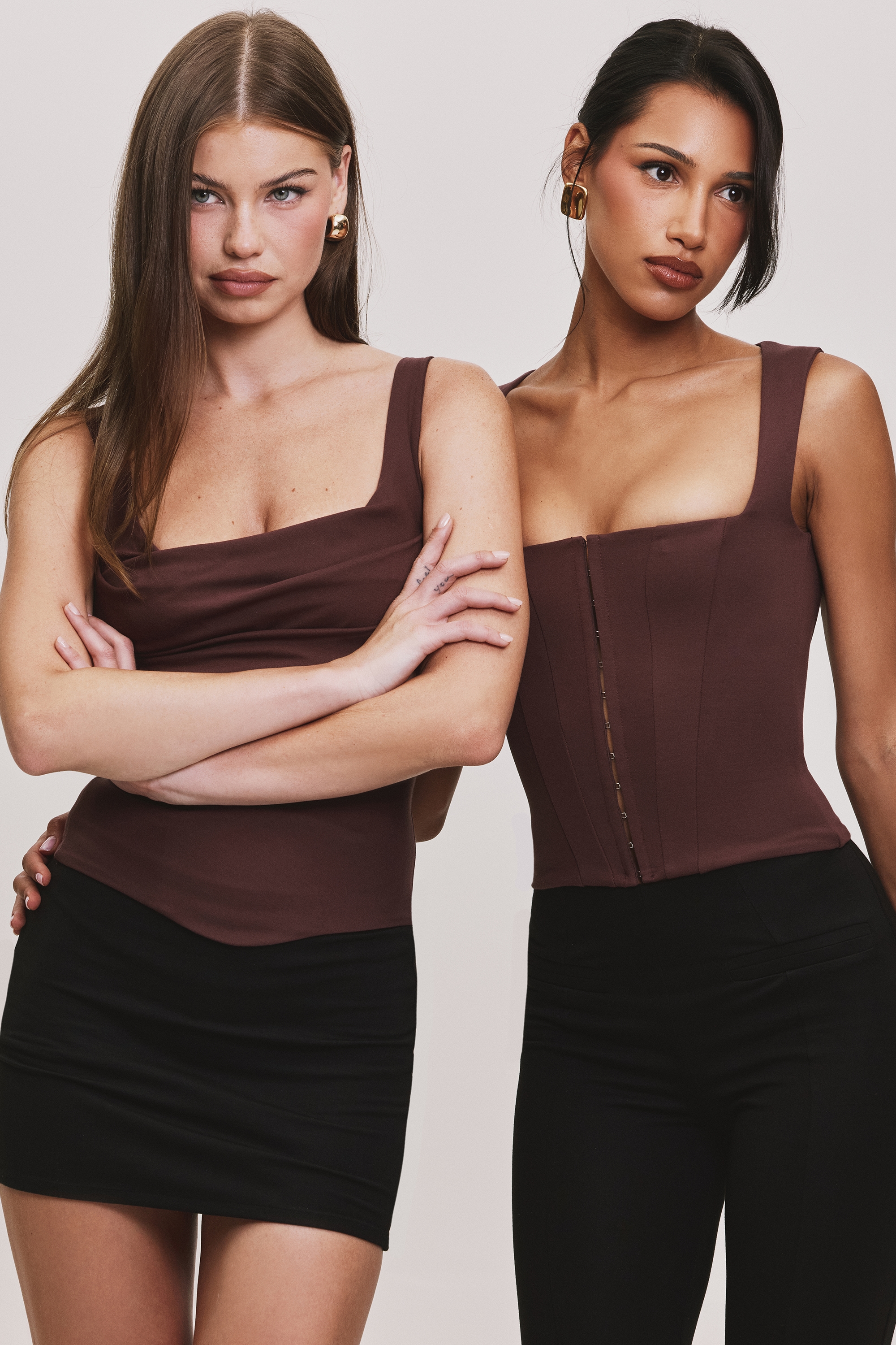 The Drape Neck  Chocolate Corset Top — image 10