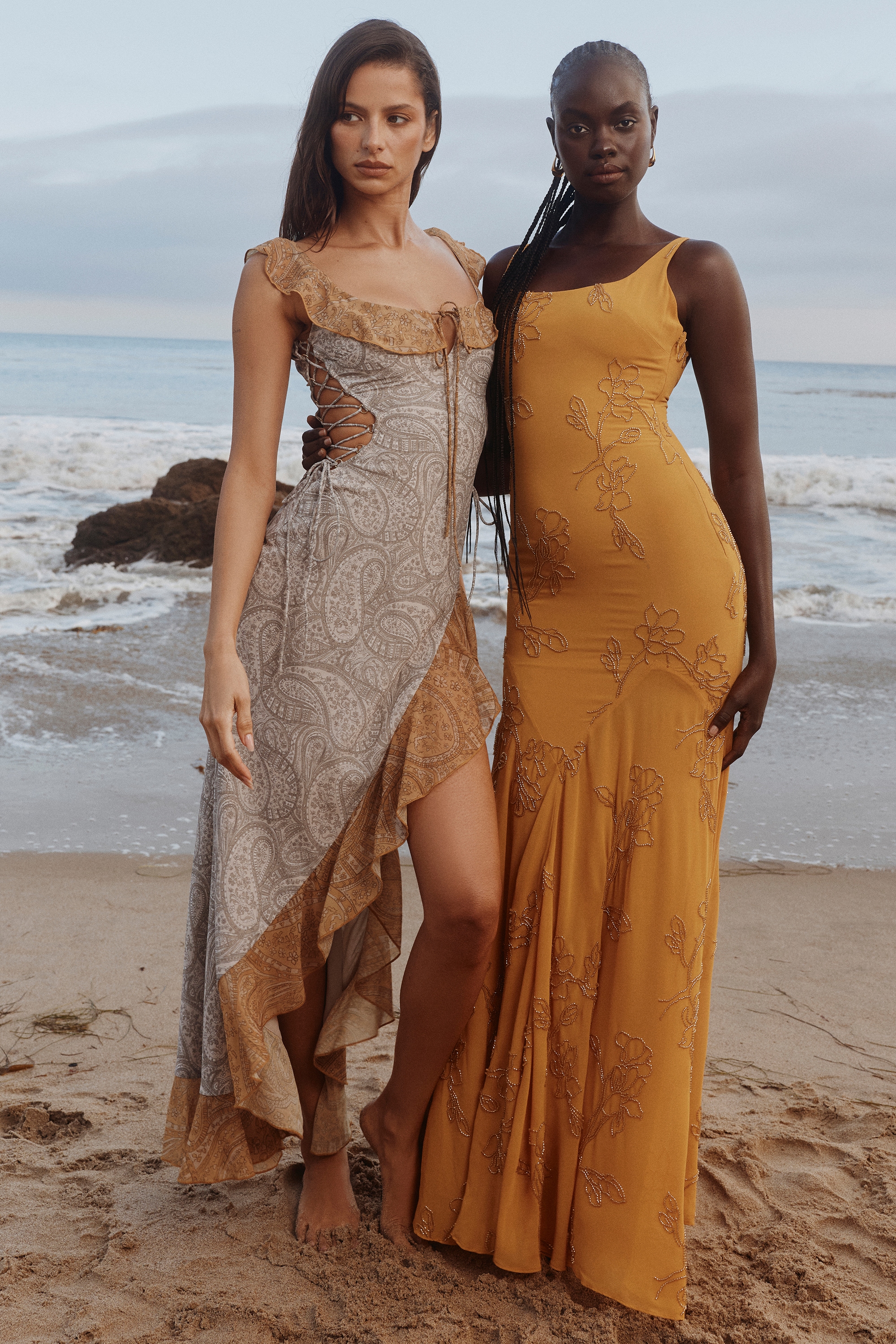 Aloura  Paisley Print Georgette Ruffle Maxi Dress — image 10