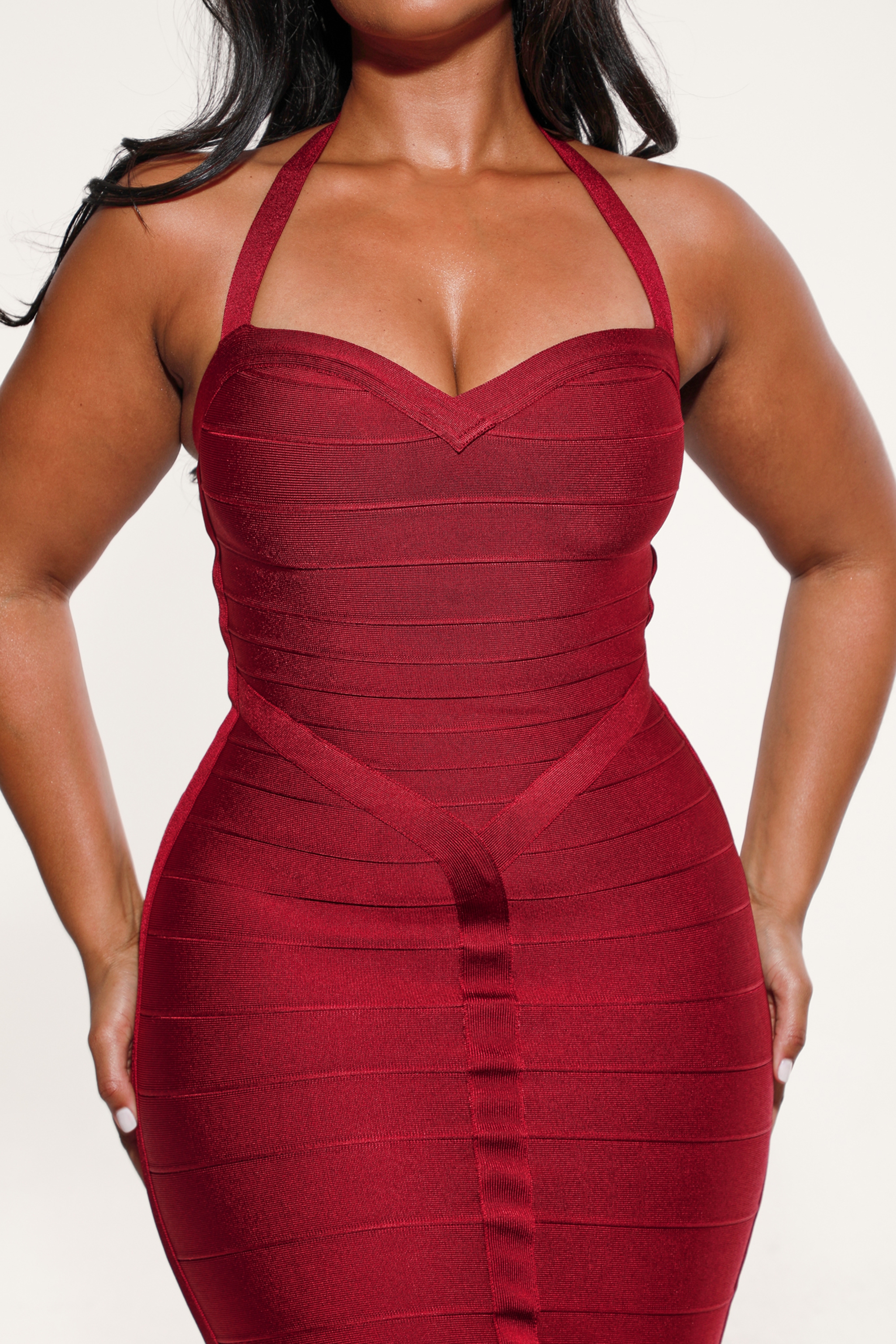 The Supermodel  Ruby Halter Neck Bandage Midi Dress — image 8