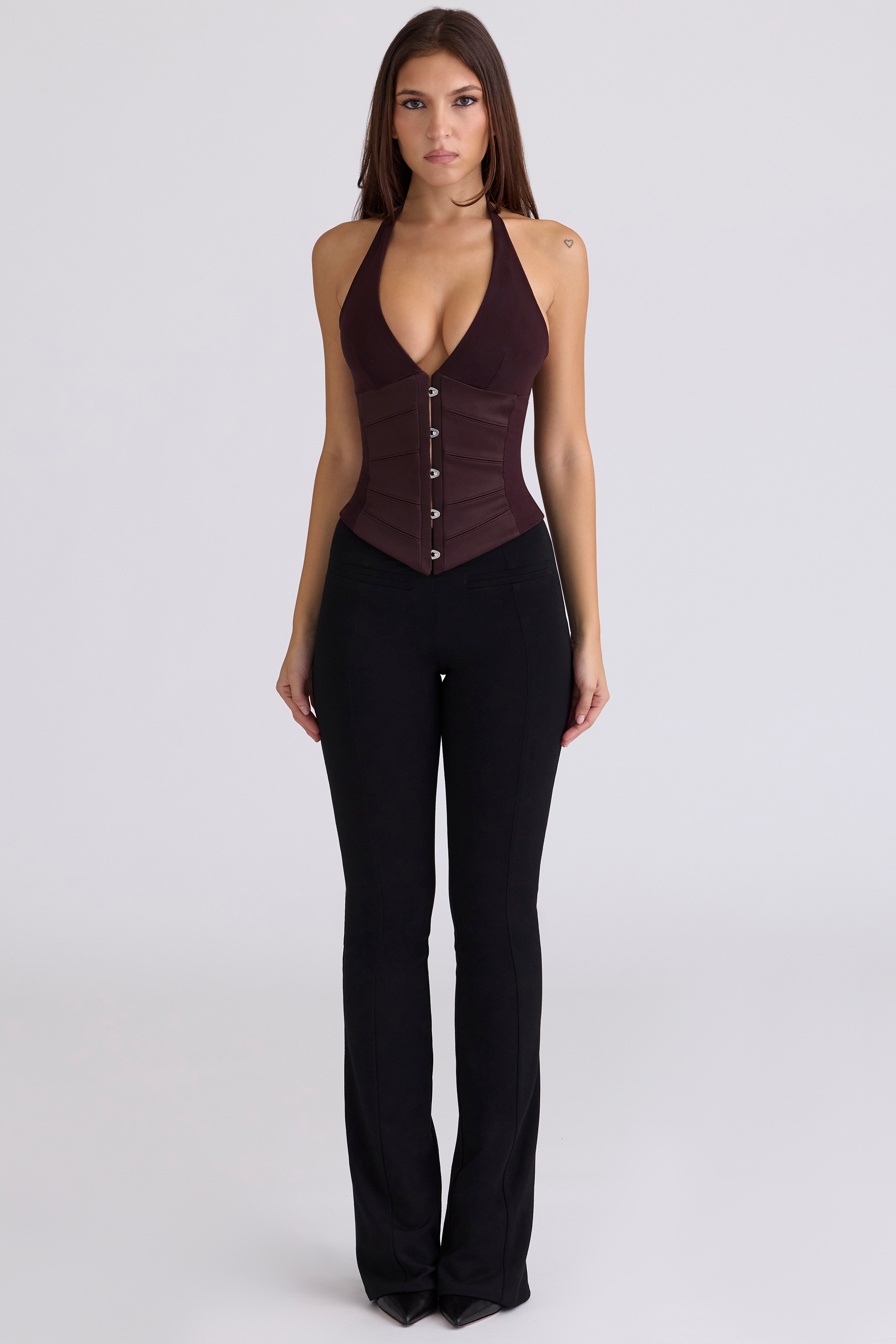 Lia  Chocolat Satin Waist Cinch Corset Top — image 3