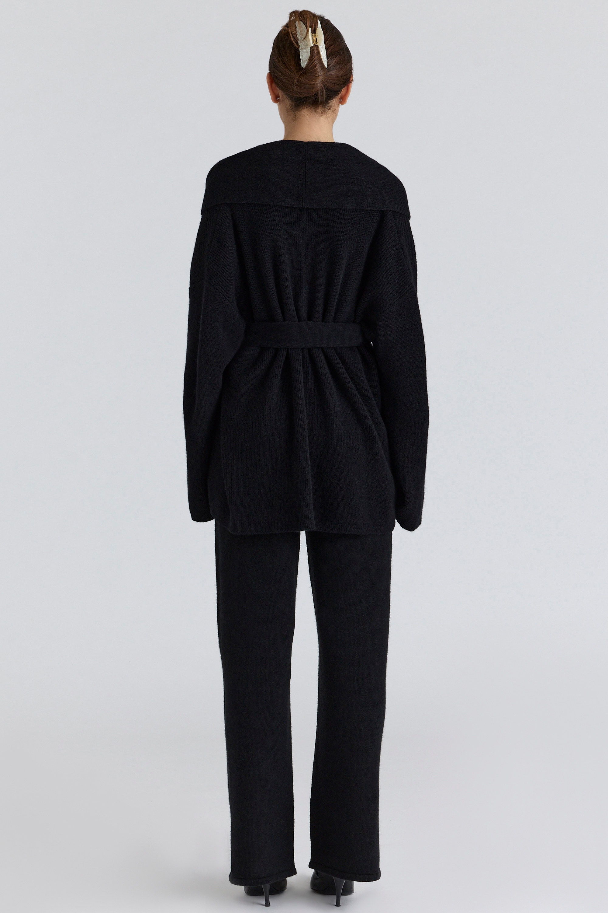 Chelsea  Black Cashmere + Wool Trousers — image 6