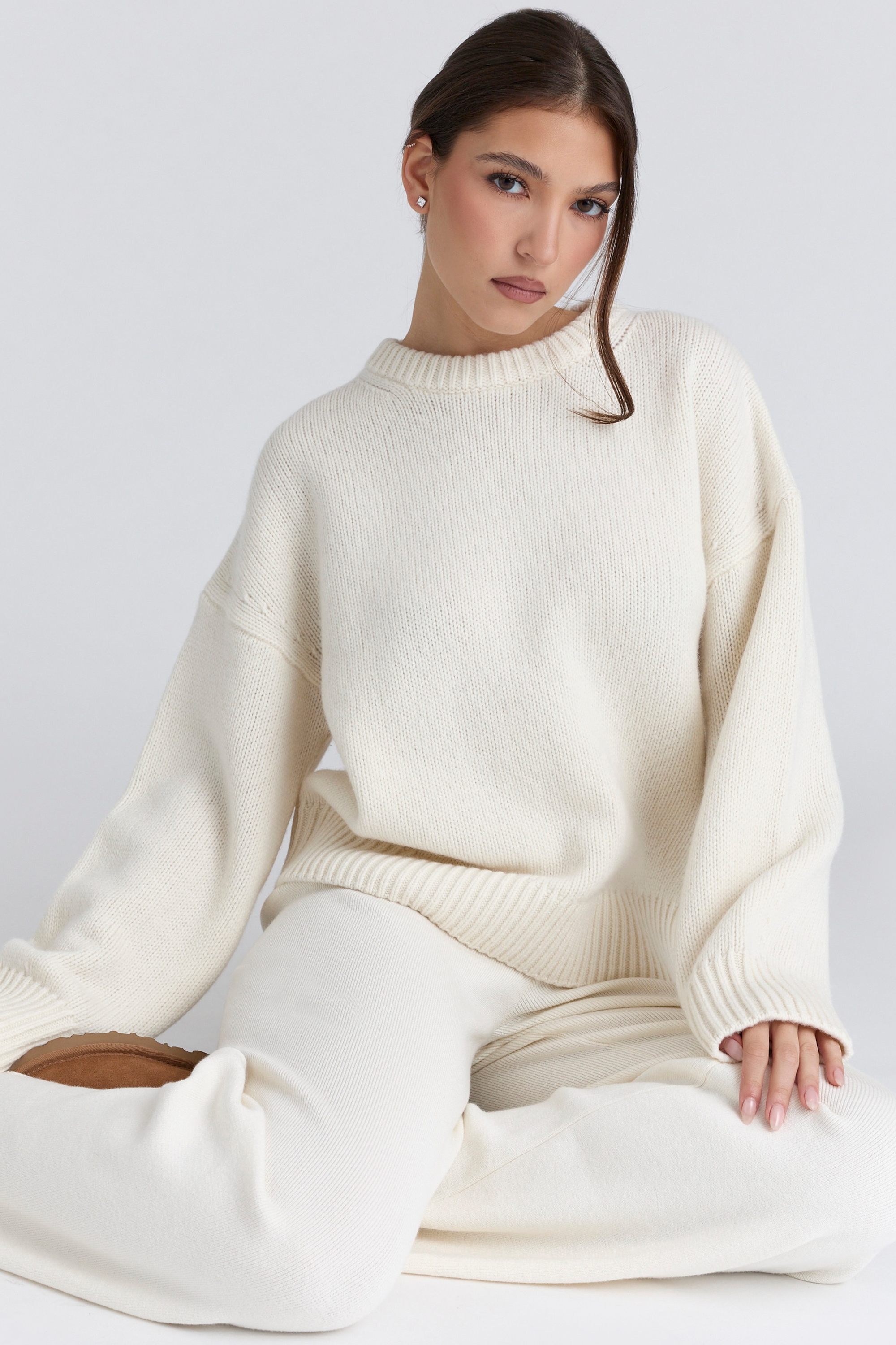 Bear  Ivory Wool Chunky Knit Sweater — image 2