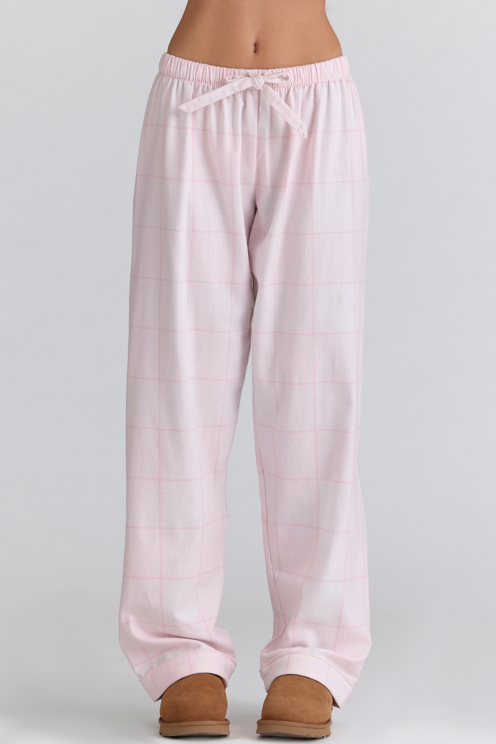 Classic PJs  Pink Check Brushed Cotton Pajama Set — image 11