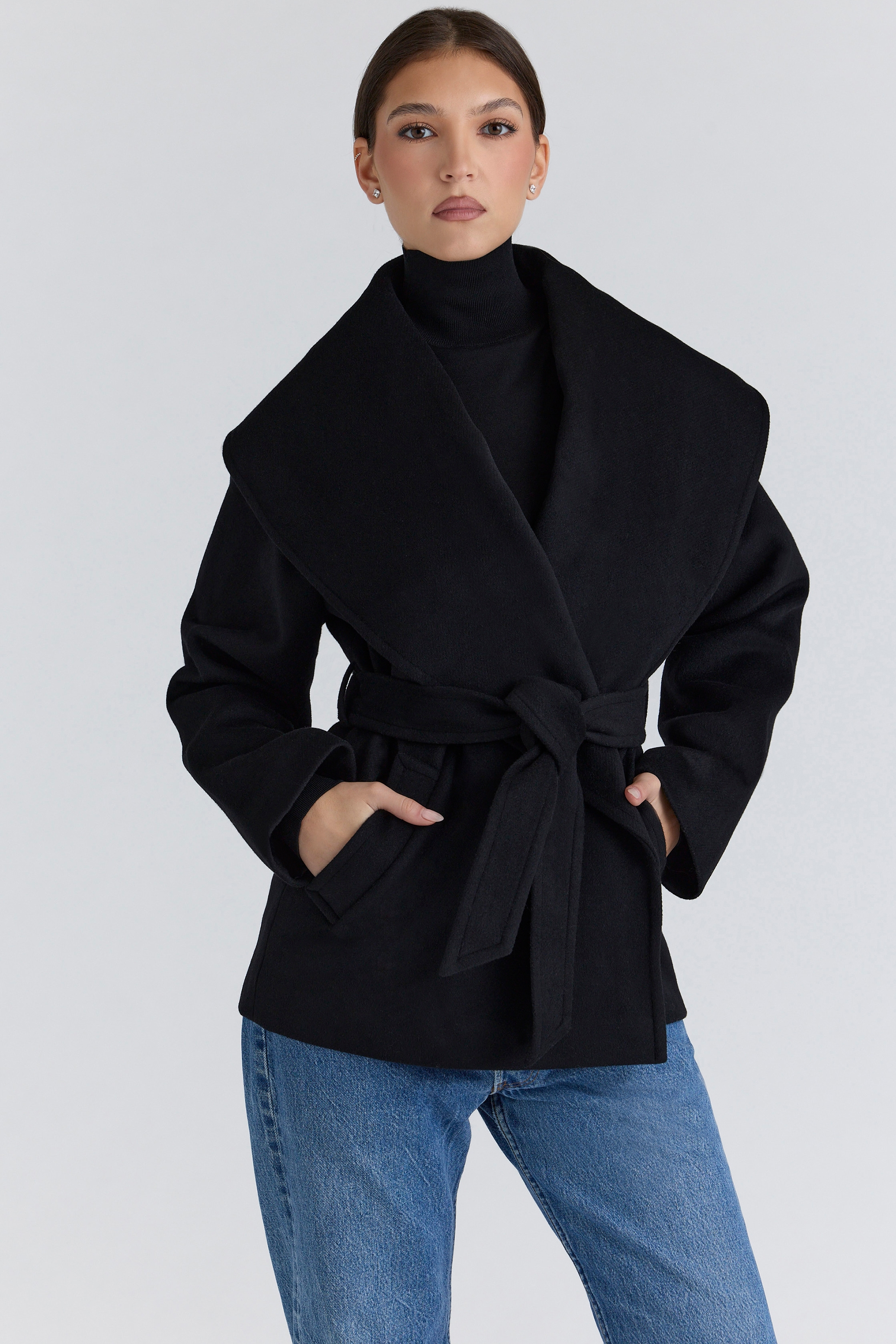 James  Black Wool Shawl Collar Jacket — image 3