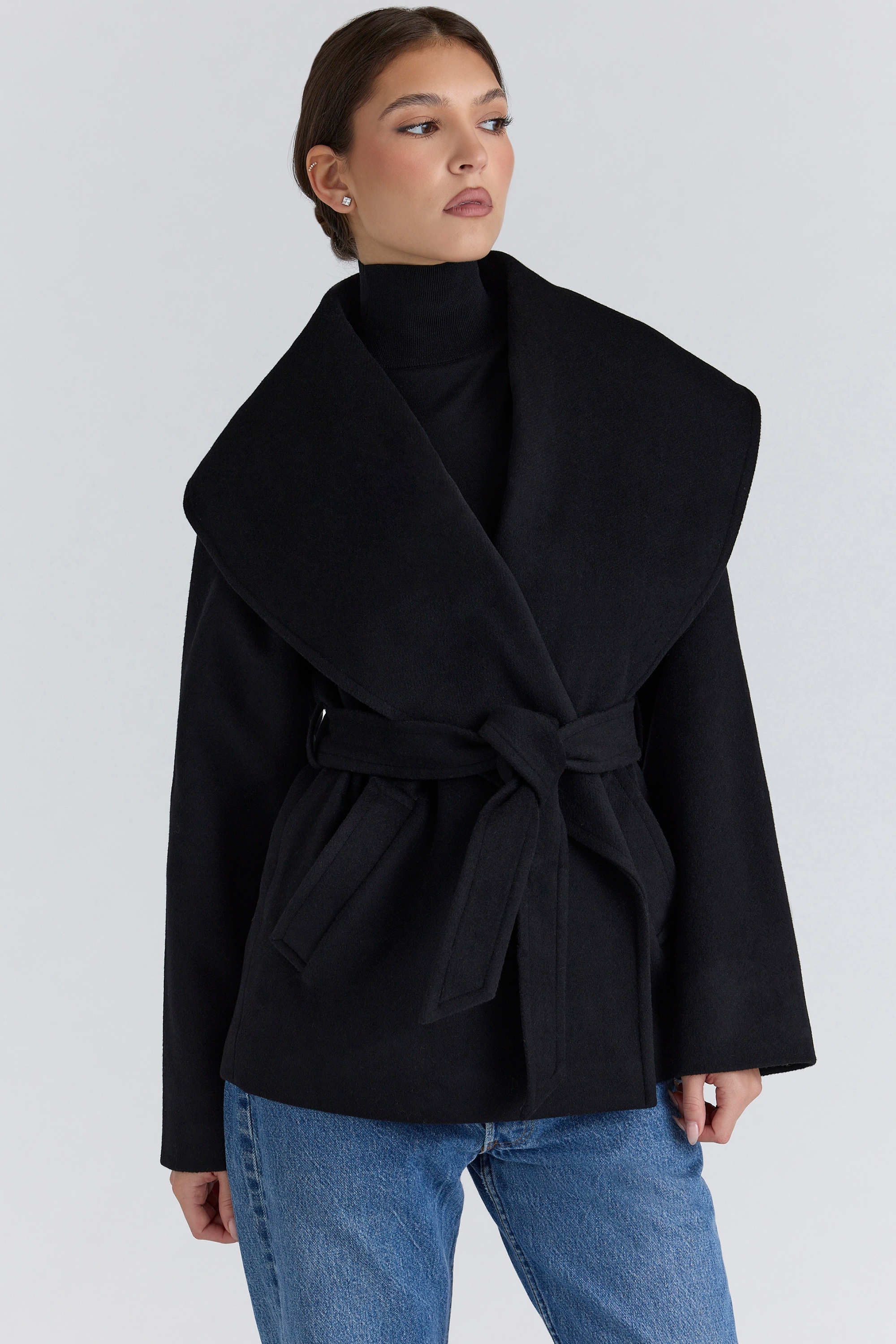 James  Black Wool Shawl Collar Jacket — image 5