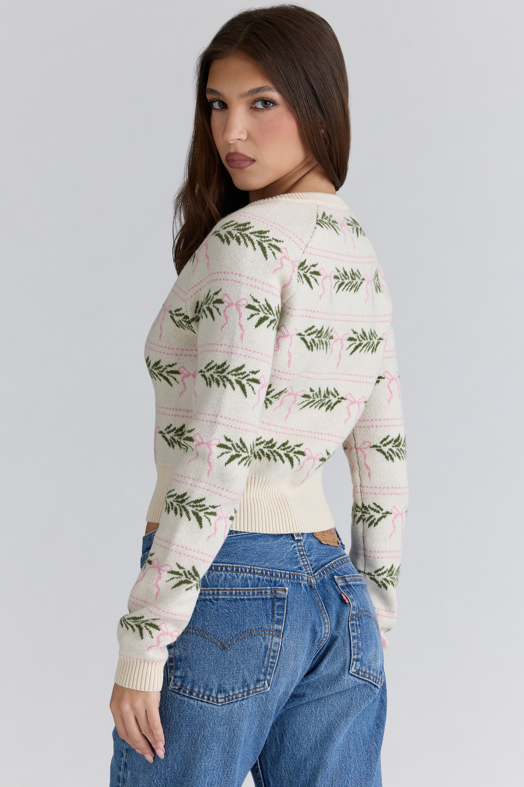 Mistle-Bow  All Over Print Wool Cardigan — image 2