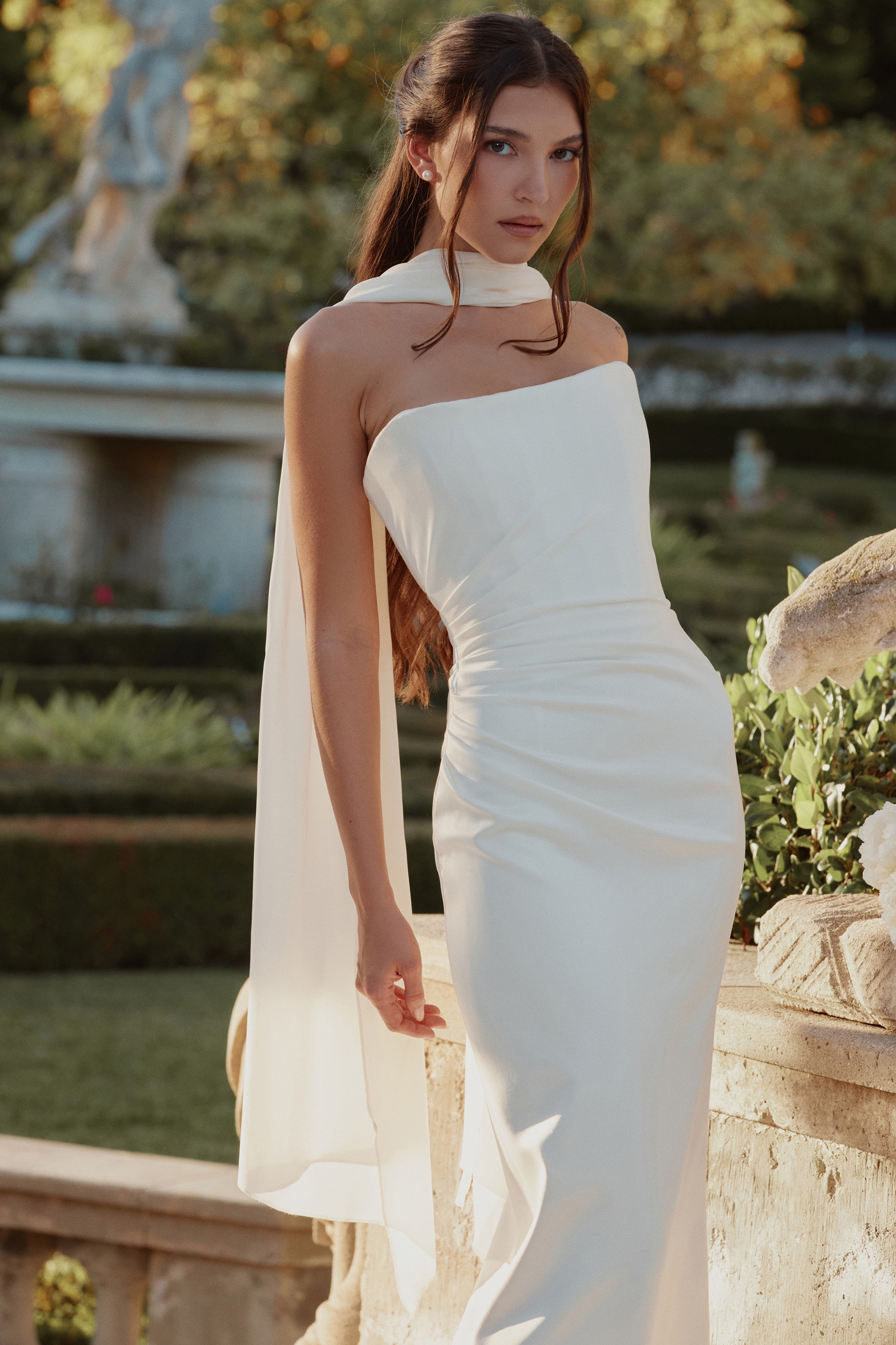 Eloise  Ivory Pure Silk Shawl — image 6