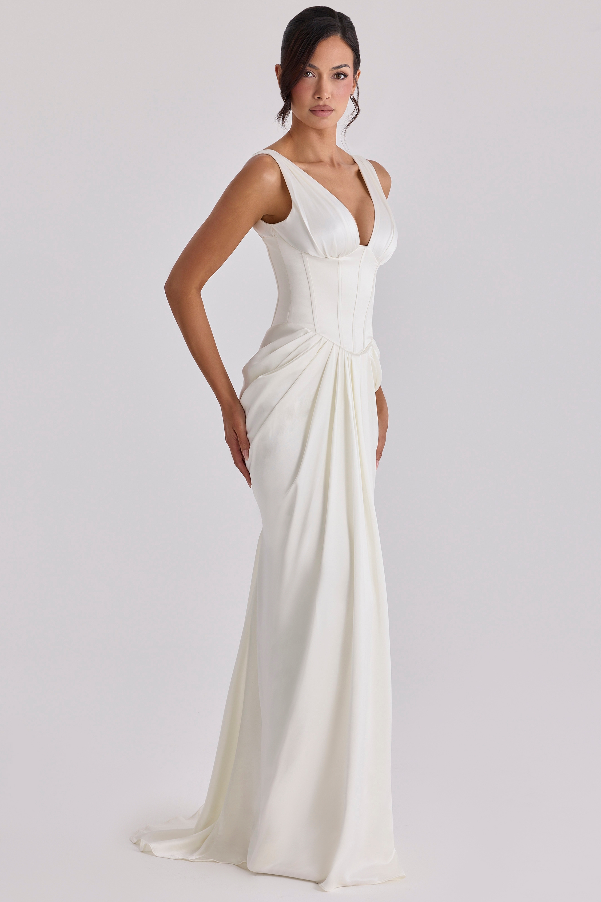 Arianna  Ivory Satin Corset Bridal Gown — image 5