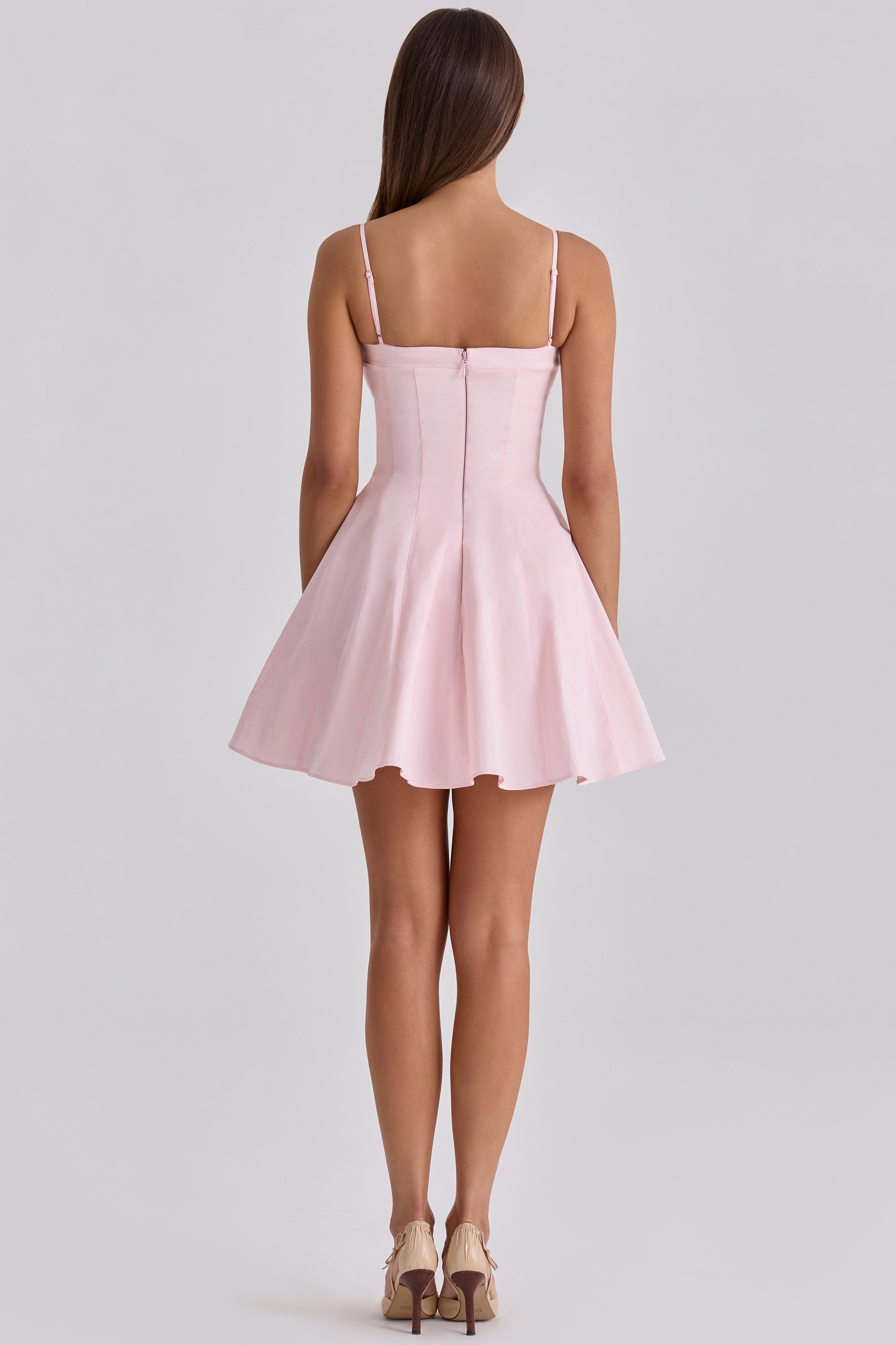 Dolly  Pink Cotton Flared Mini Sundress — image 7