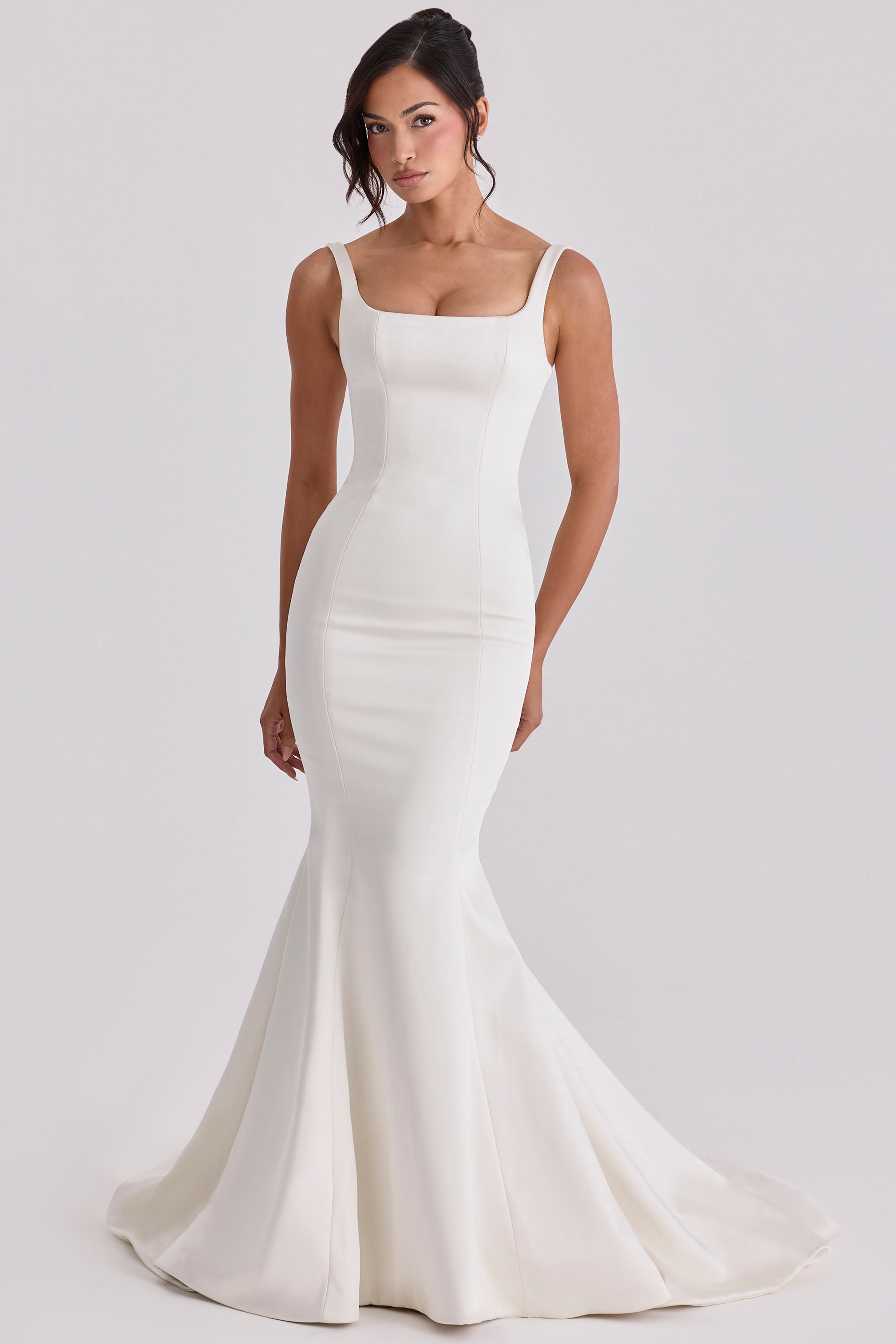 Leonie  Ivory Satin Button Back Bridal Gown — image 6