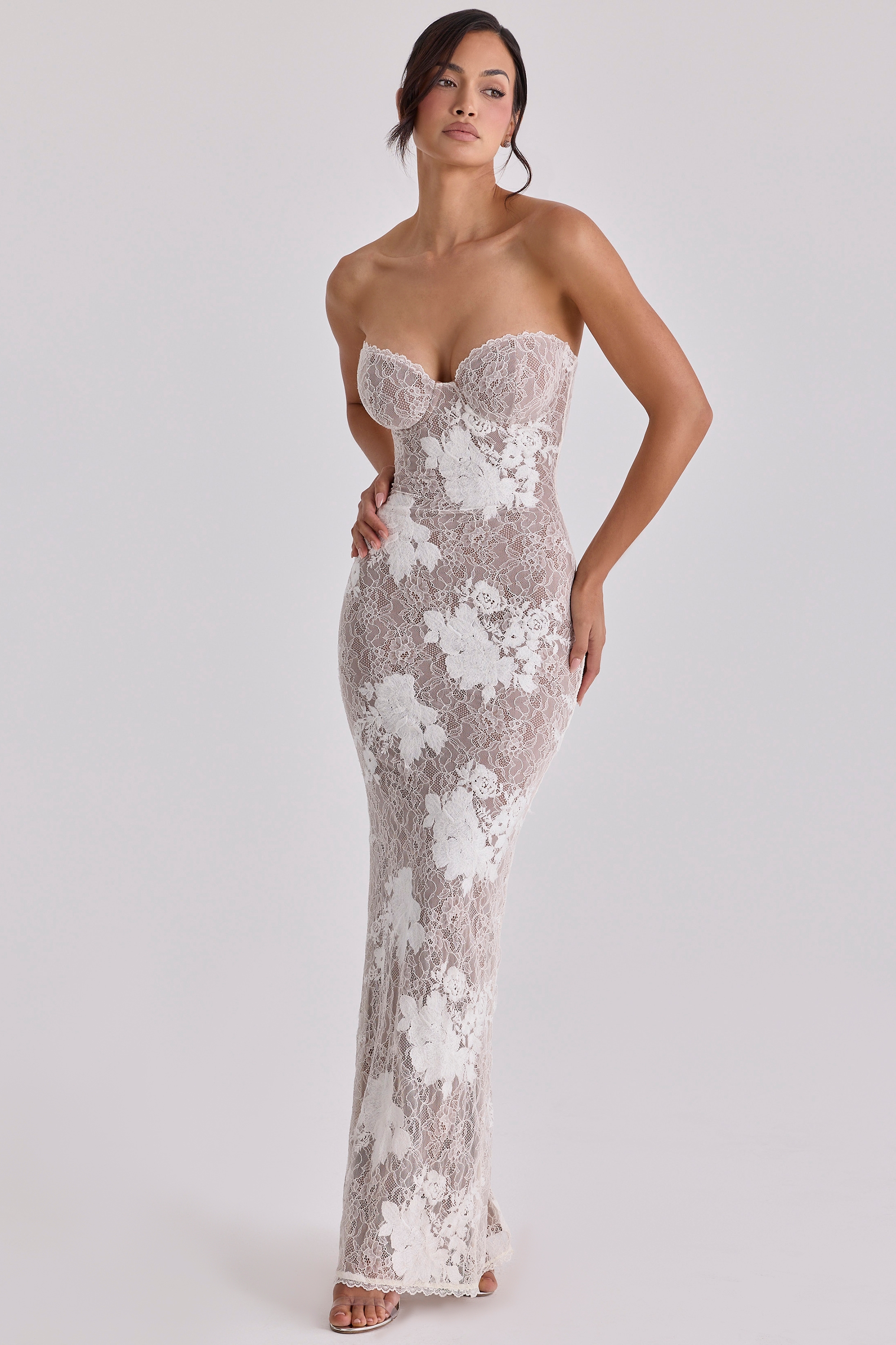 Lucienne  Ivory Embroidered Lace Maxi Dress - Limited Edition — image 8
