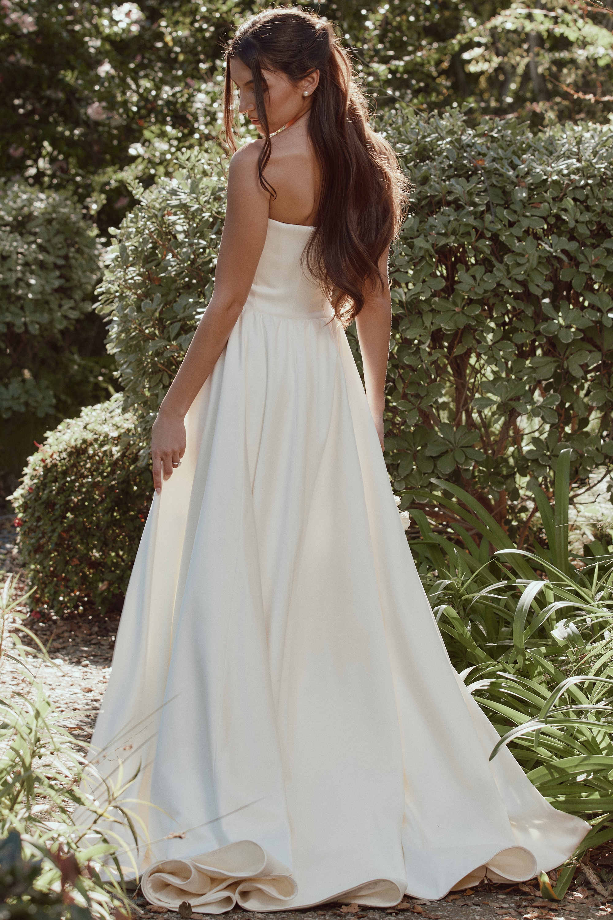 Sabrina  Ivory Satin Strapless Bridal Gown — image 5