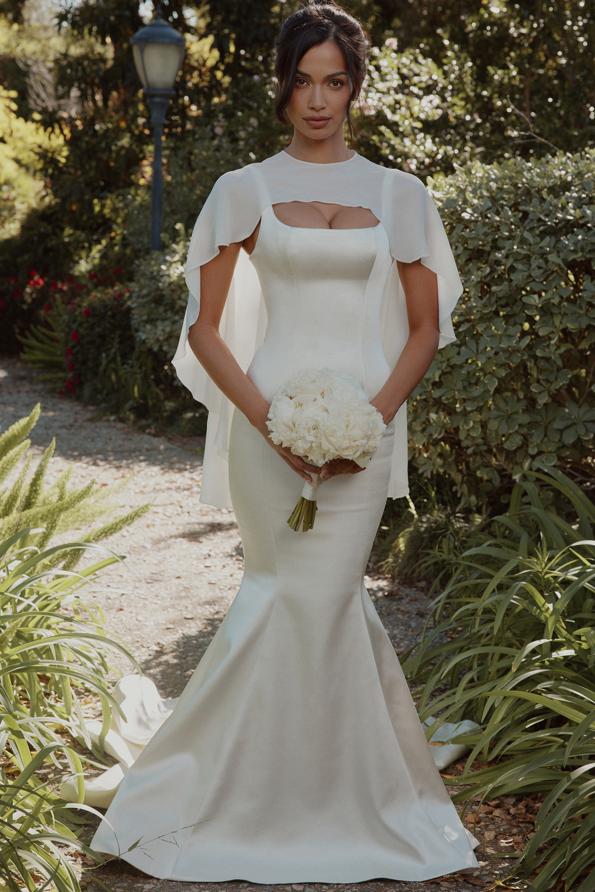 Alena  Ivory Asymmetric Draped Pure Silk Shawl — image 2