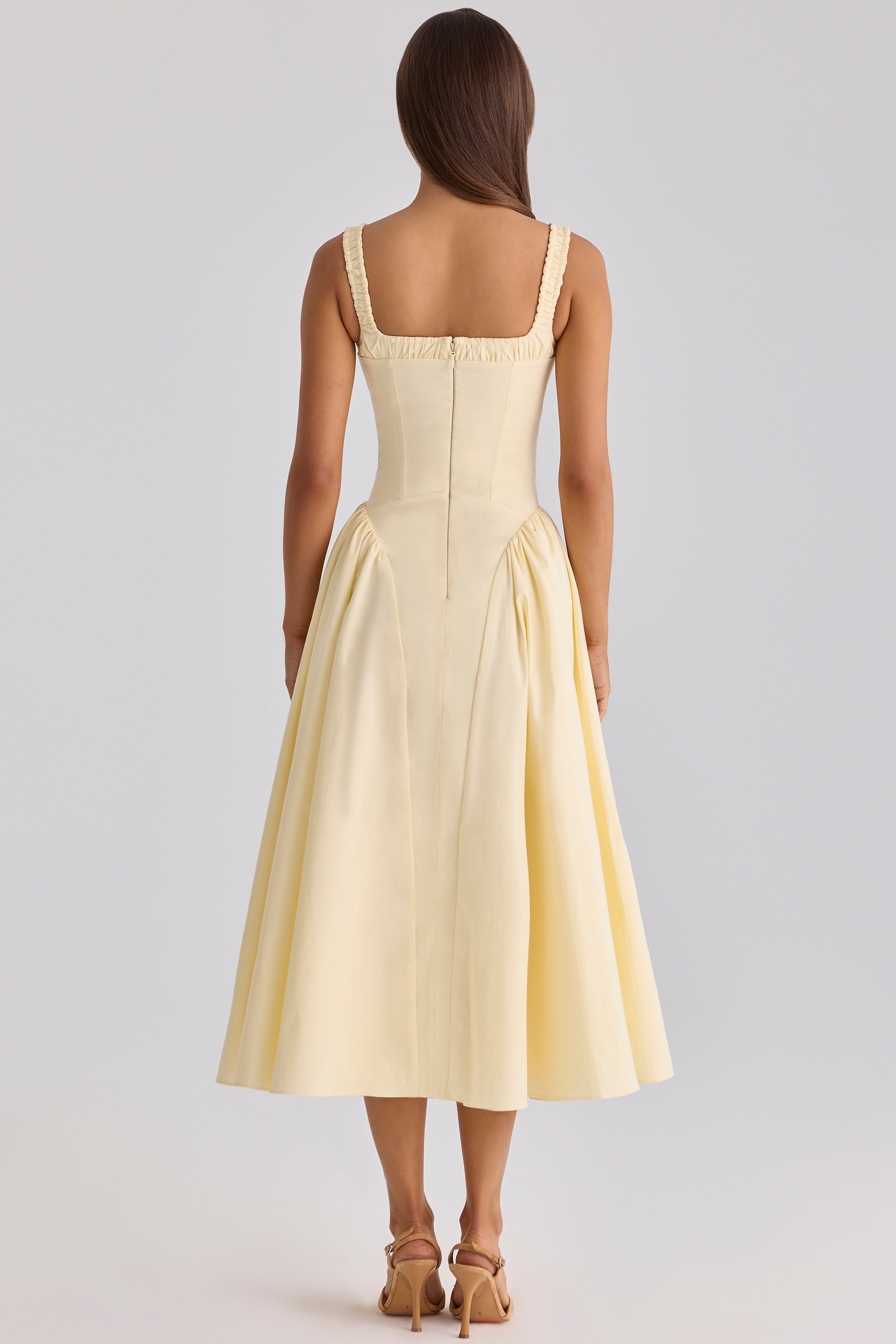 Dorothy  Lemon Cotton Midi Sundress — image 7