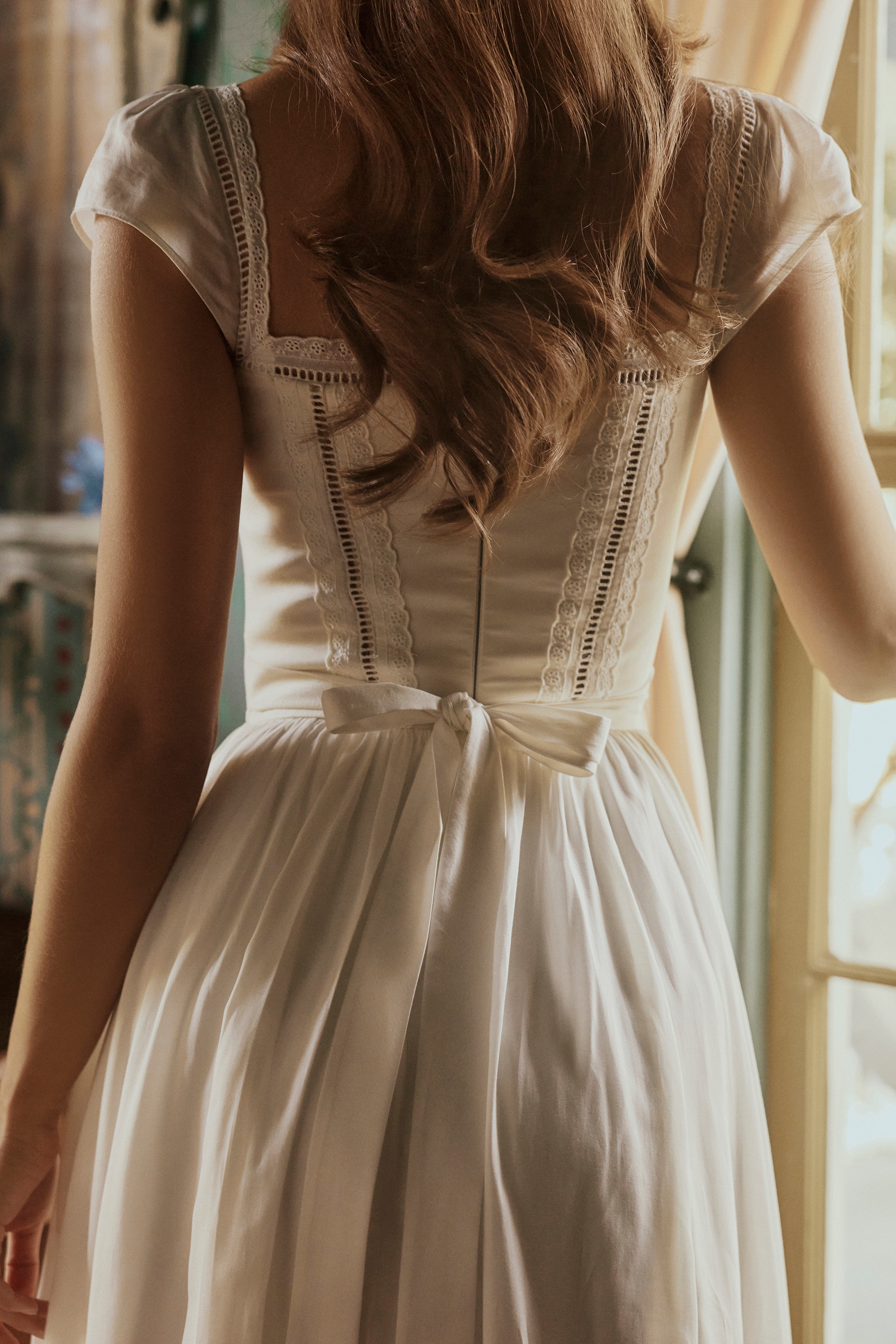 Thea  White Voile + Broderie Anglais Maxi Dress — image 14