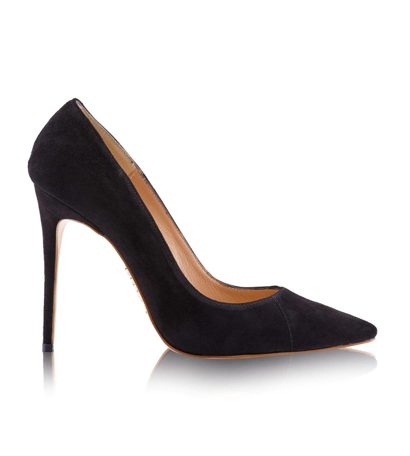 PARIS  5" Black Suede Pointy Toe Heels — image 1