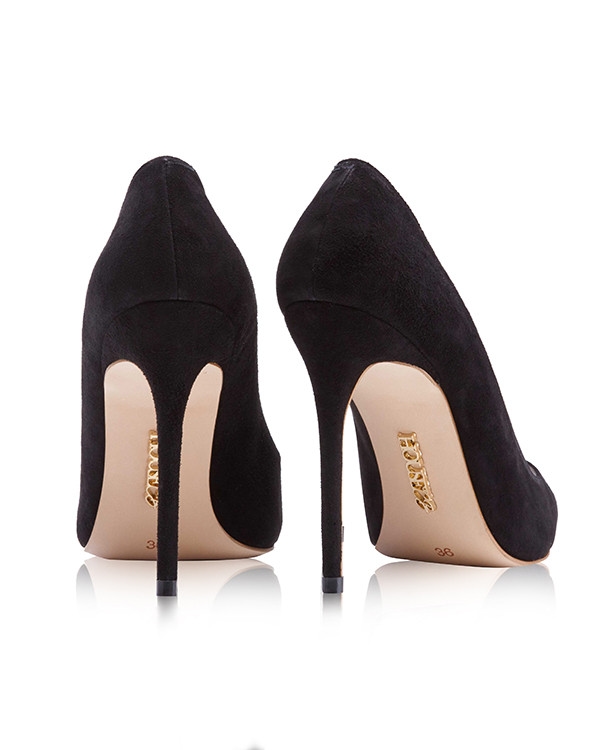PARIS  4" Black Suede Pointy Toe Heels — image 3
