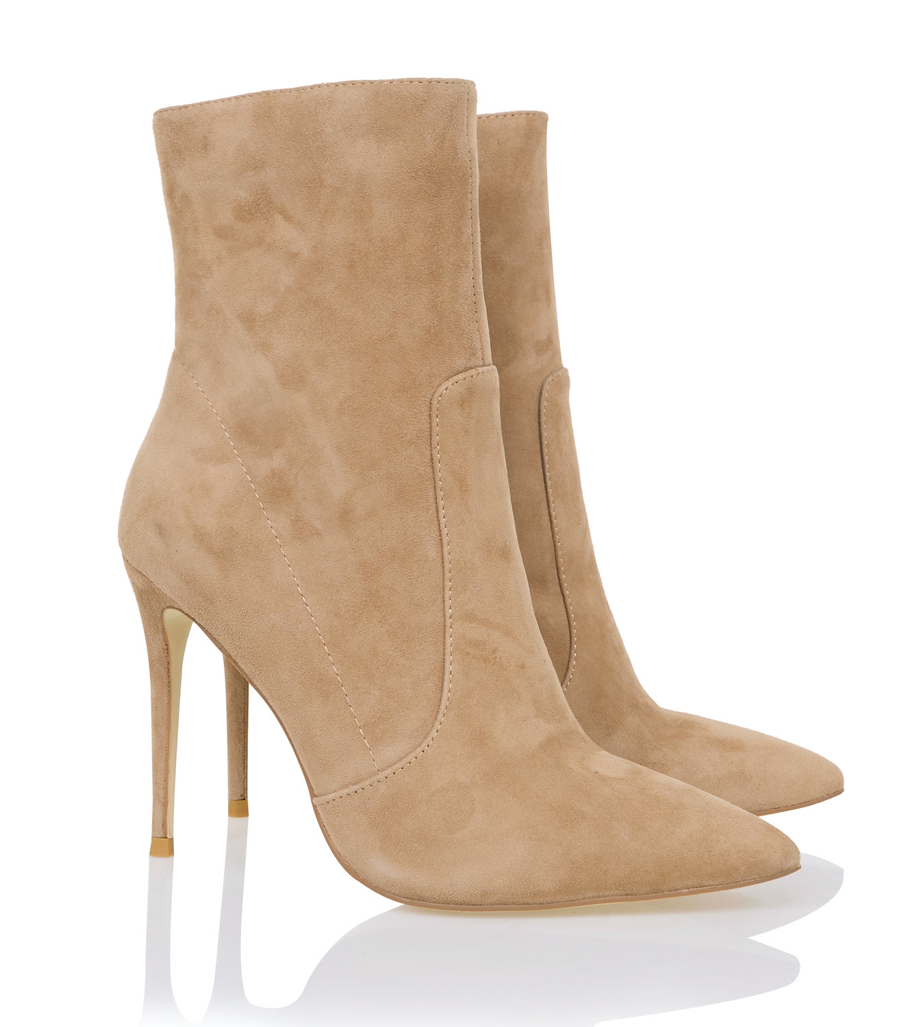 Serpenti  Tan Suede Stiletto Ankle Boot — image 4