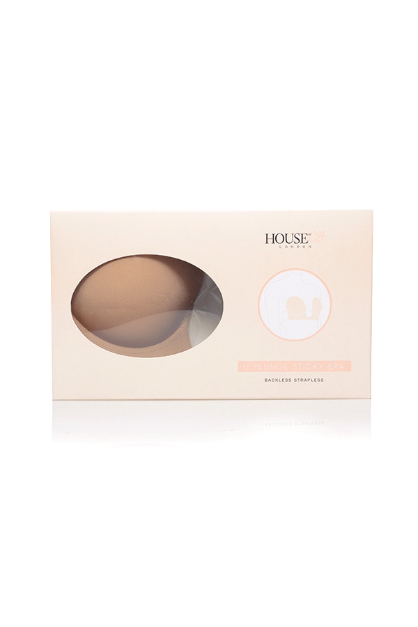 U Plunge Self Adhesive Bra - Beige — image 7