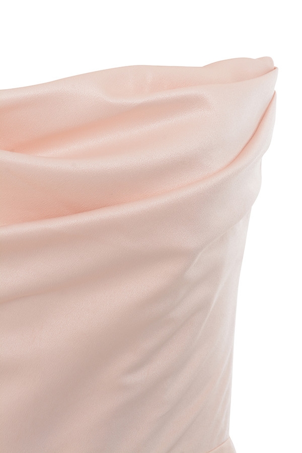 Adrienne  Champagne Satin Strapless Gown — image 10