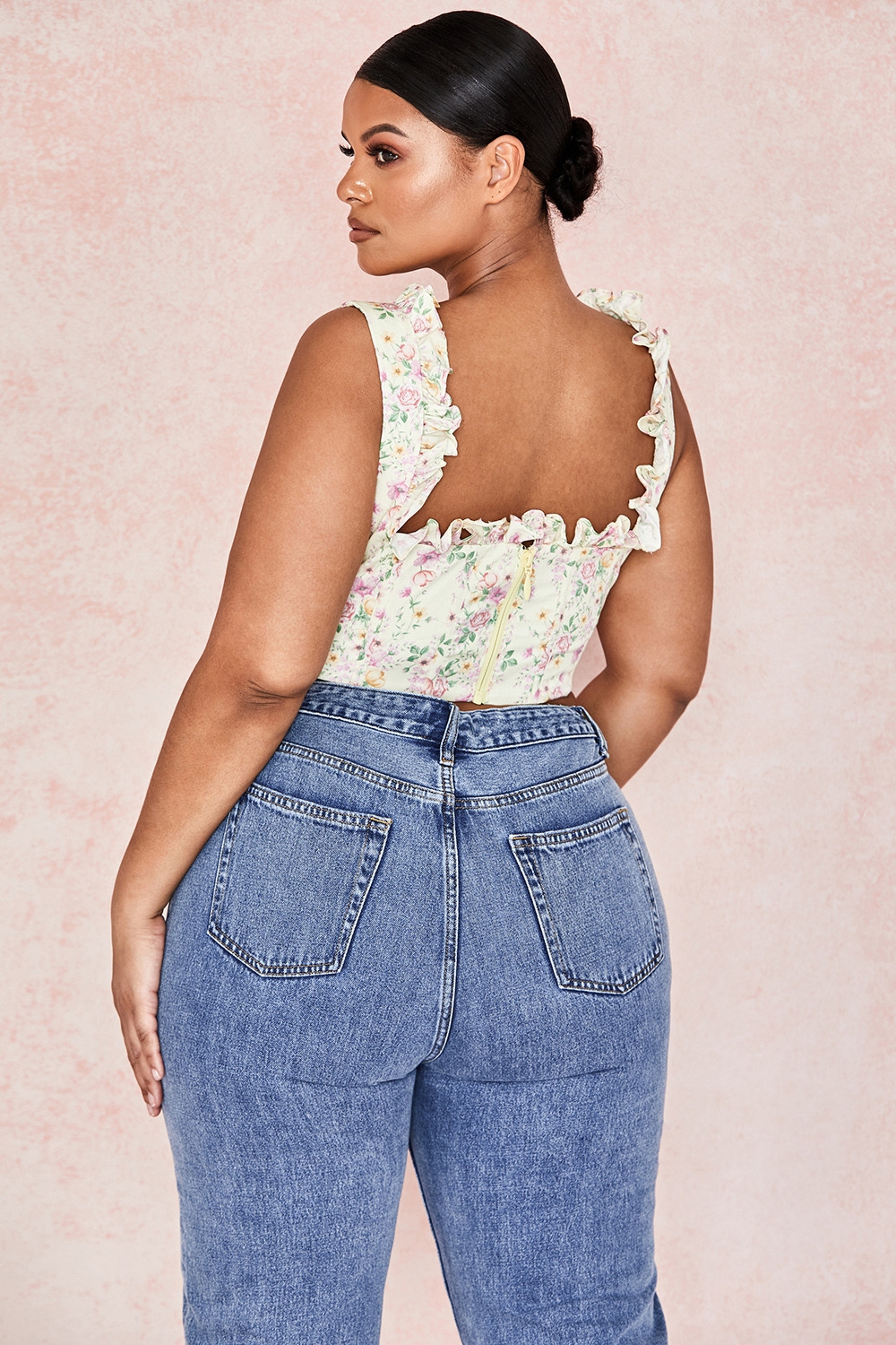 Remy  Lemon Floral Corseted Cropped Top — image 11
