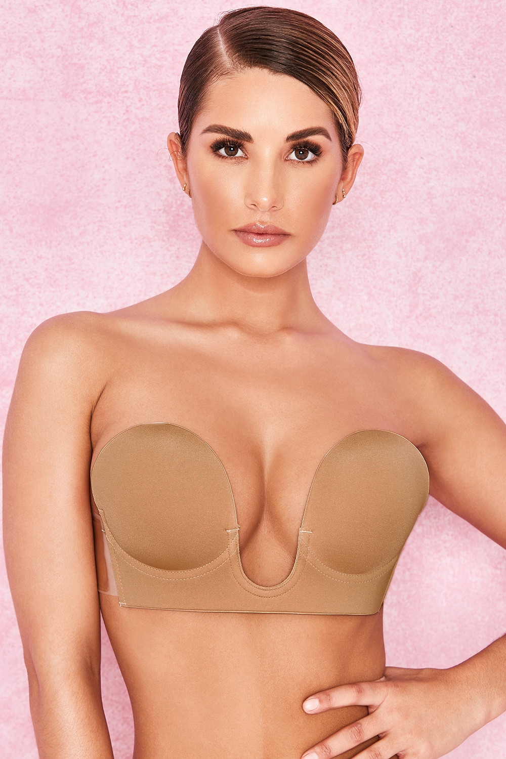 U Plunge Self Adhesive Bra - Caramel — image 1