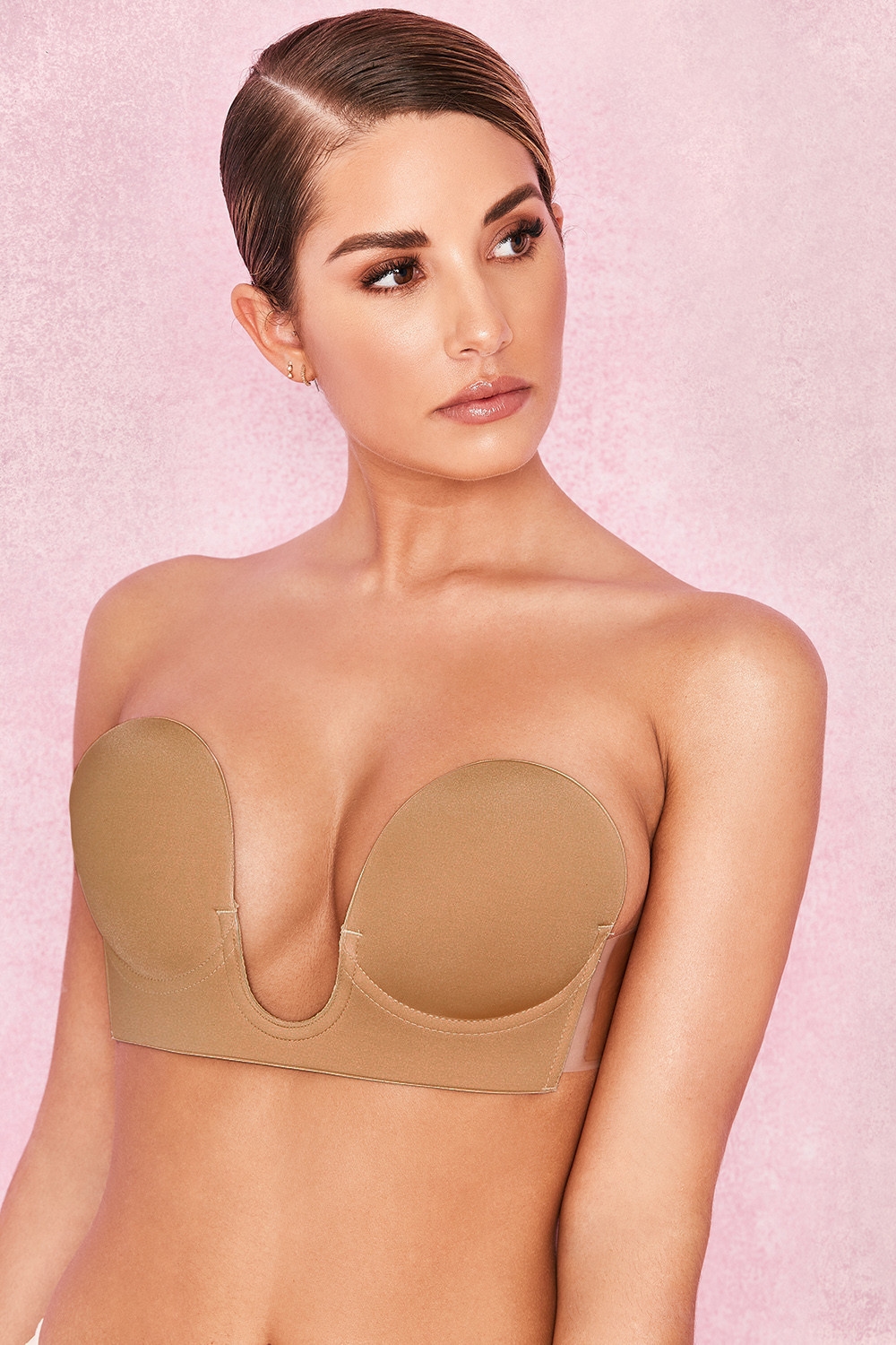 U Plunge Self Adhesive Bra - Caramel — image 2