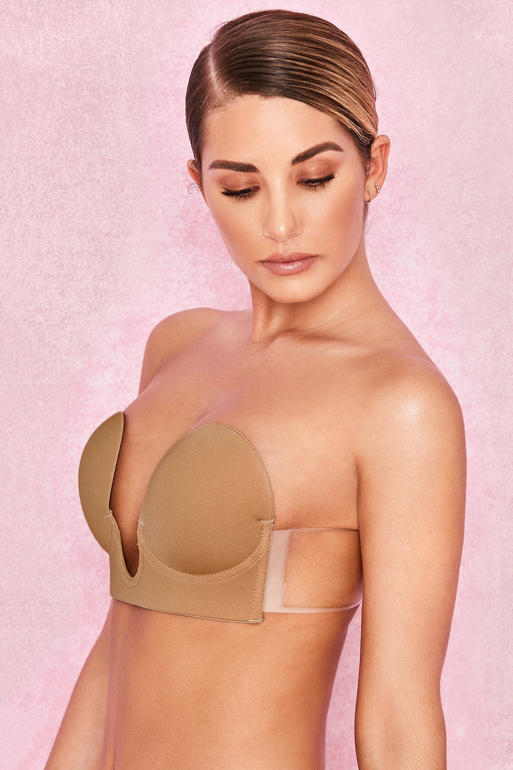 U Plunge Self Adhesive Bra - Caramel — image 4