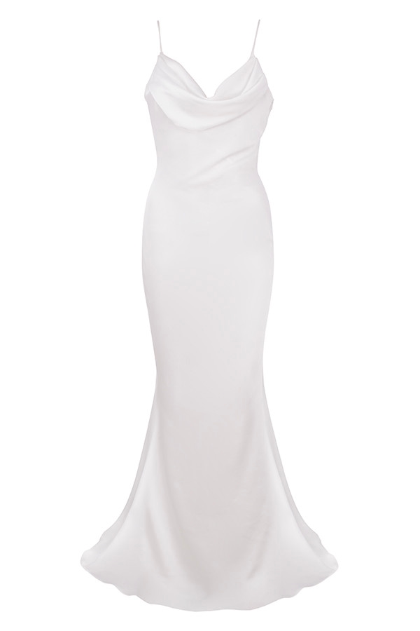 Aurelie  Ivory Draped Back Bridal Gown - Limited Edition — image 12