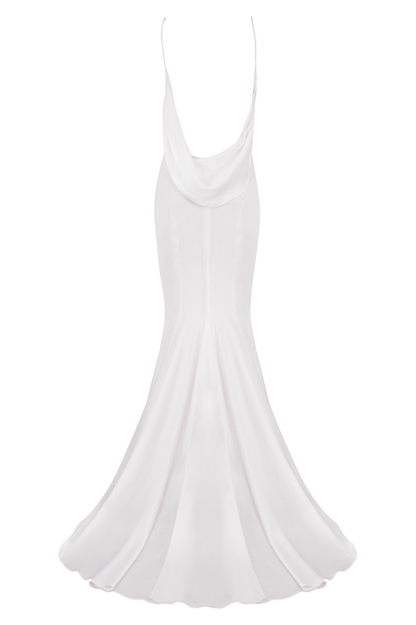 Aurelie  Ivory Draped Back Bridal Gown - Limited Edition — image 14