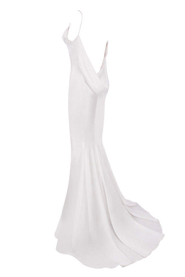 Aurelie  Ivory Draped Back Bridal Gown - Limited Edition — image 13