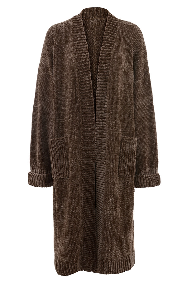 Celine  Chocolate Chenille Slouchy Cardigan — image 20
