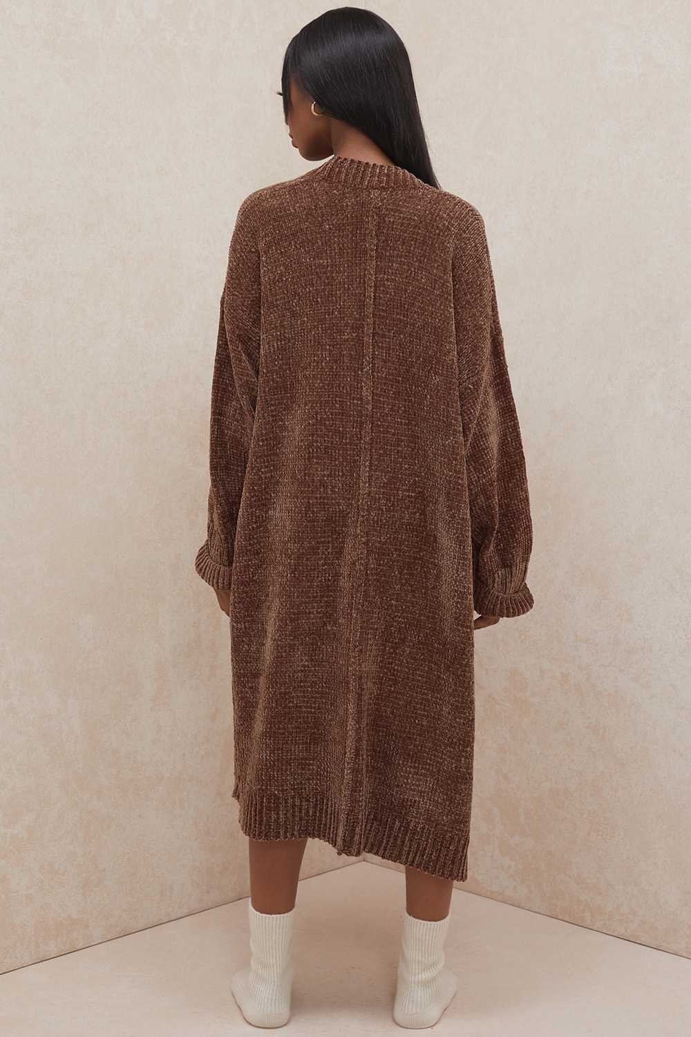 Celine  Chocolate Chenille Slouchy Cardigan — image 15