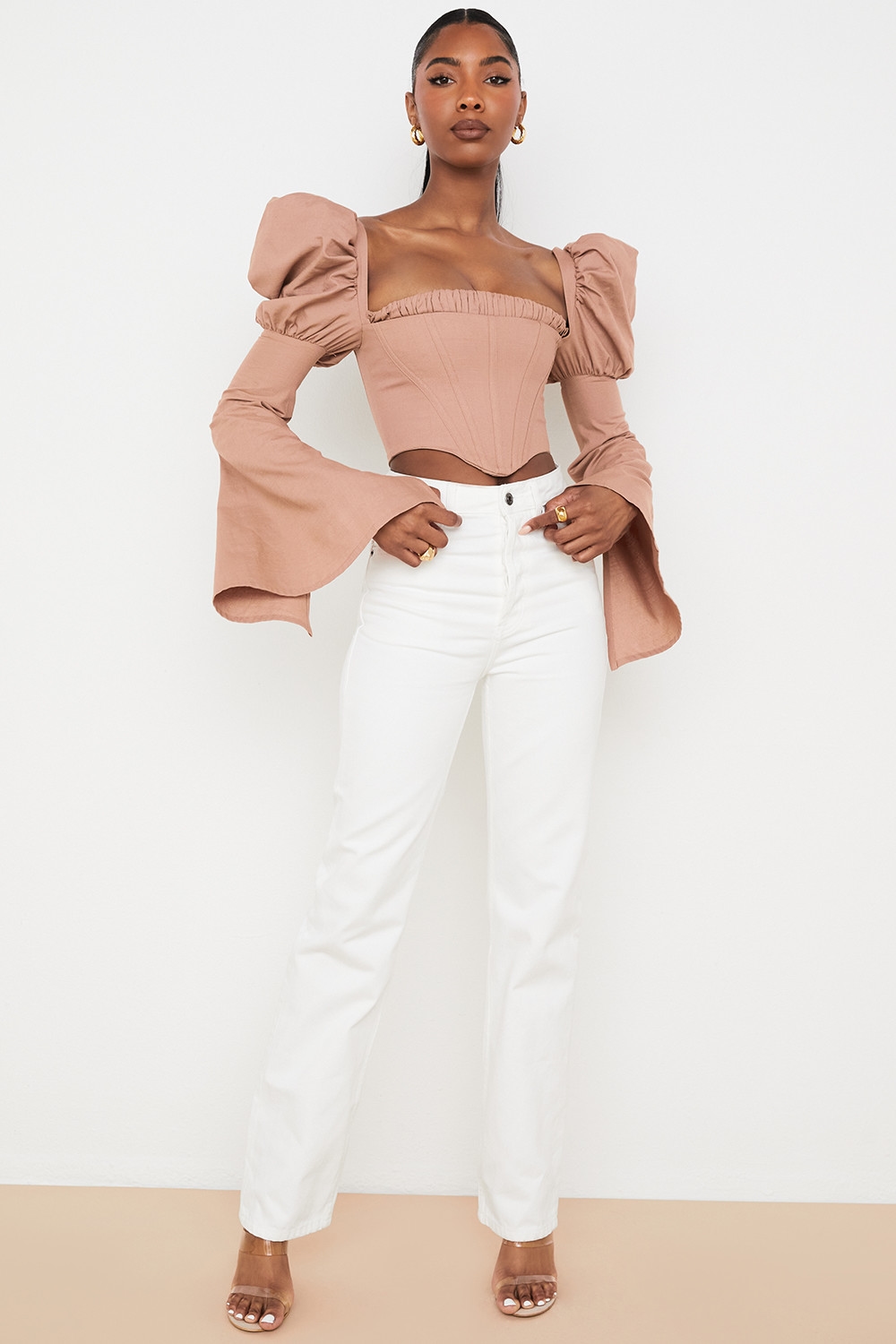 Yara  White Vintage Fit High Waist Jeans — image 1