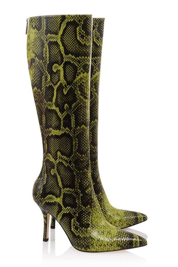 Royale  Green Print Knee High Boots — image 5