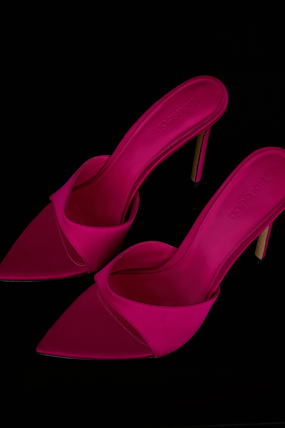 Bella  Pink Pointed High Heel Mules — image 2