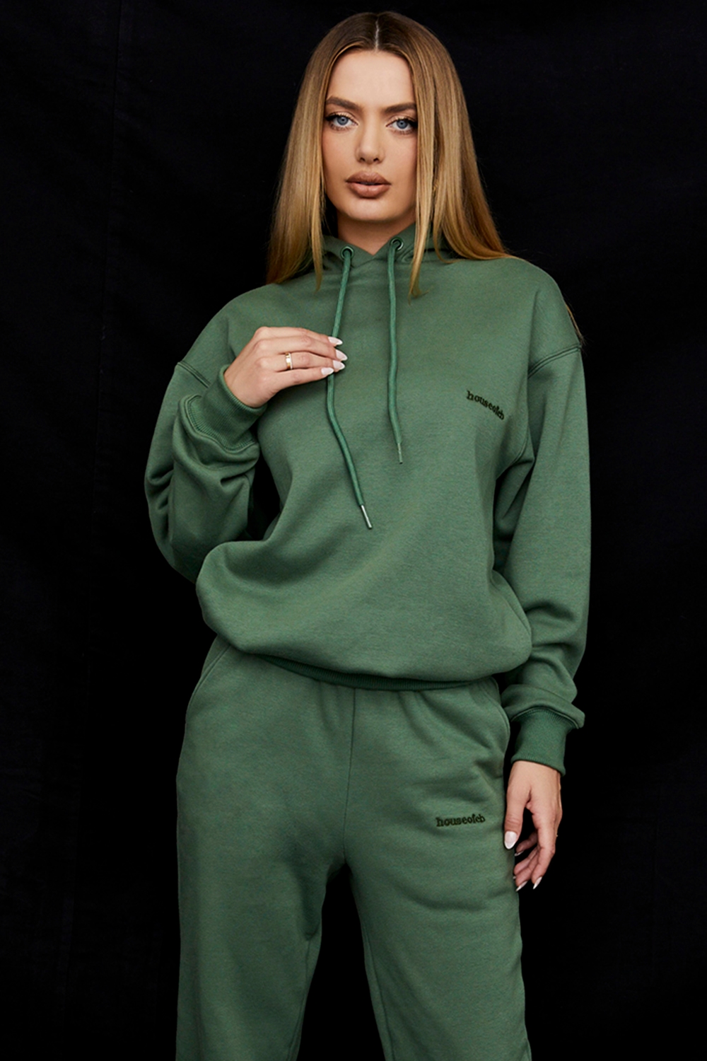Halo  Moss Cotton Fleece-Back Oversized Hoodie — image 1