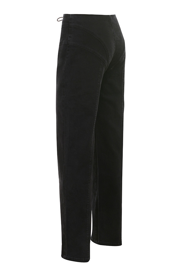 Luminous Mistress Rocks  Black Straight Leg Lace Up Jeans - SALE — image 11