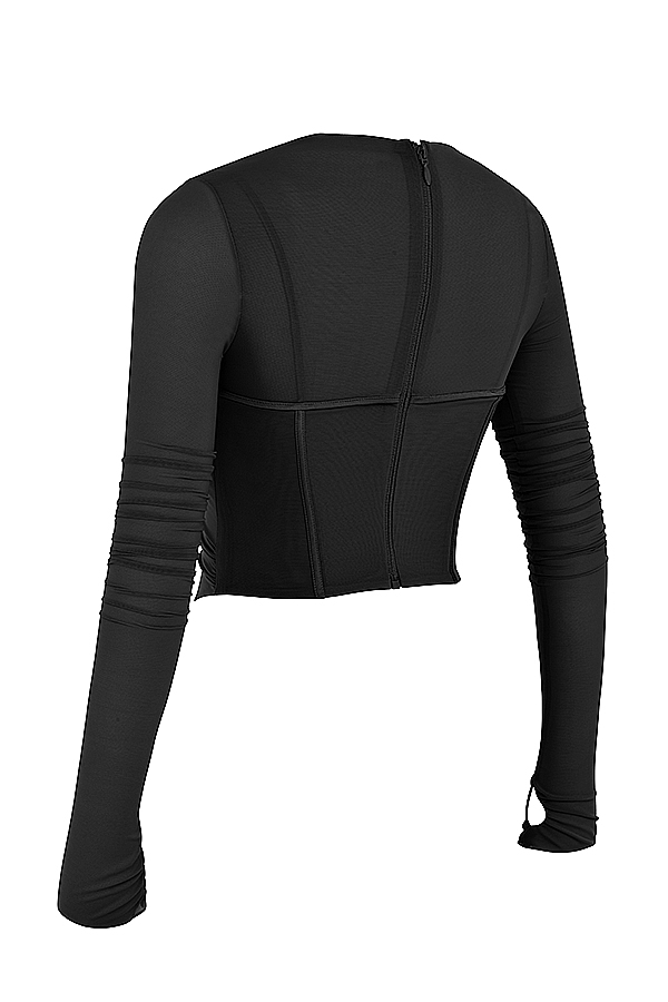 Isabel  Black Asymmetric Cutout Corset — image 7