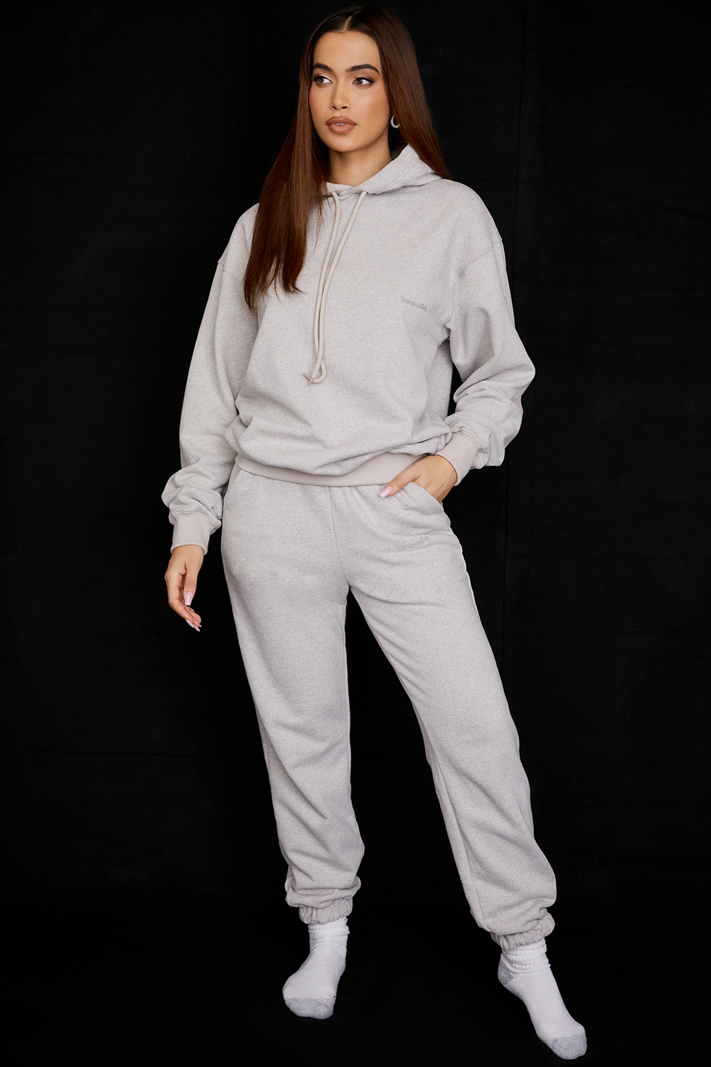 Halo  Light Grey Cotton Fleece-Back Oversized Hoodie — image 5
