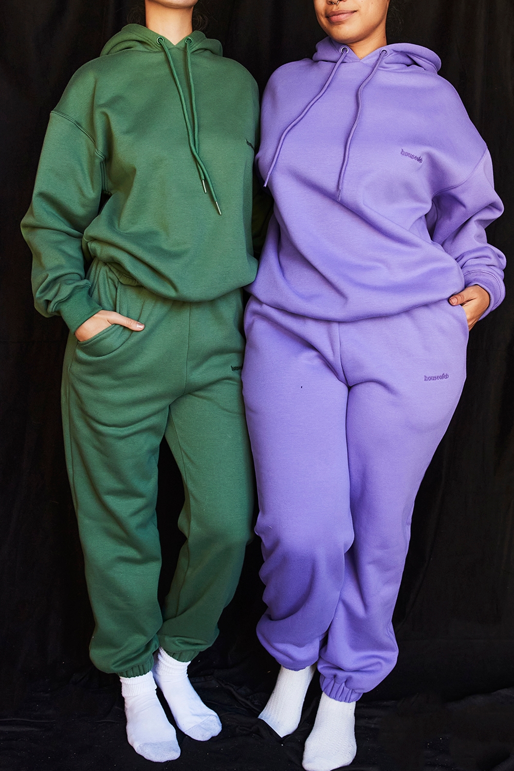 Sky  Purple Fleece Back Jogging Trousers — image 6