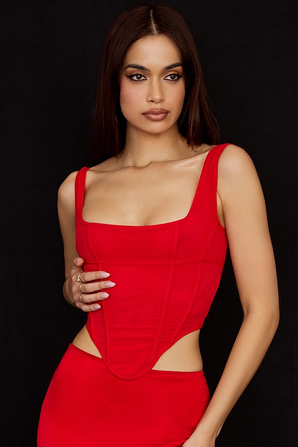 Edetta  Scarlet Mesh Corset — image 3