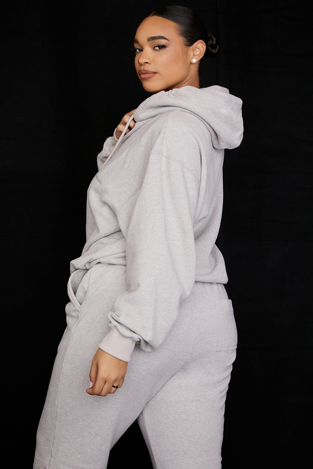 Halo  Light Grey Cotton Fleece-Back Oversized Hoodie — image 9