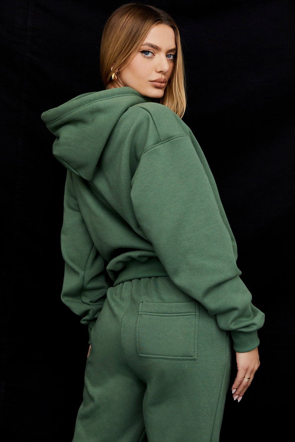 Halo  Moss Cotton Fleece-Back Oversized Hoodie — image 5